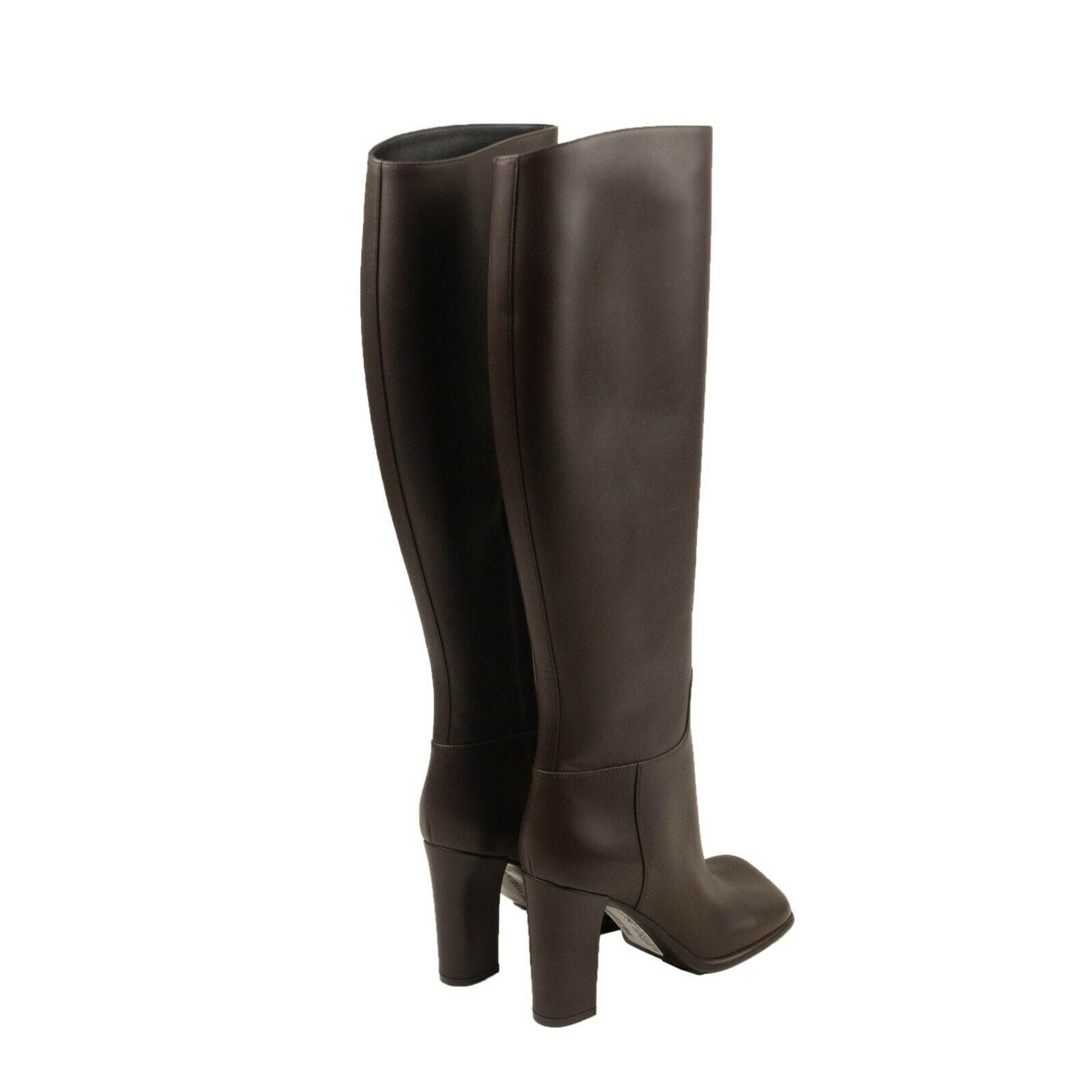 Alternate View 3 of Brown Storm Square Toe Knee High Boots