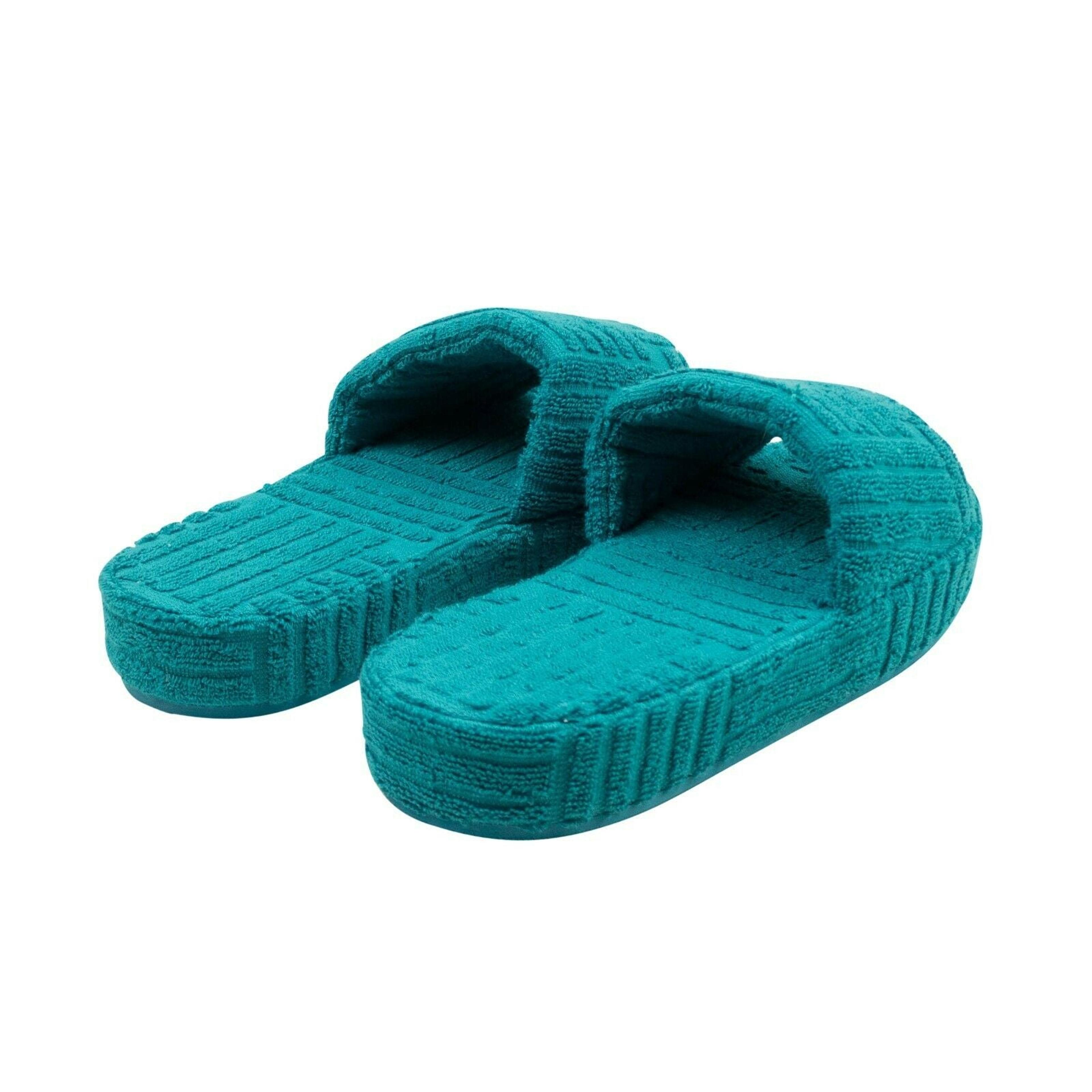Alternate View 3 of Teal Resort Geometric Sponge Slides Slippers