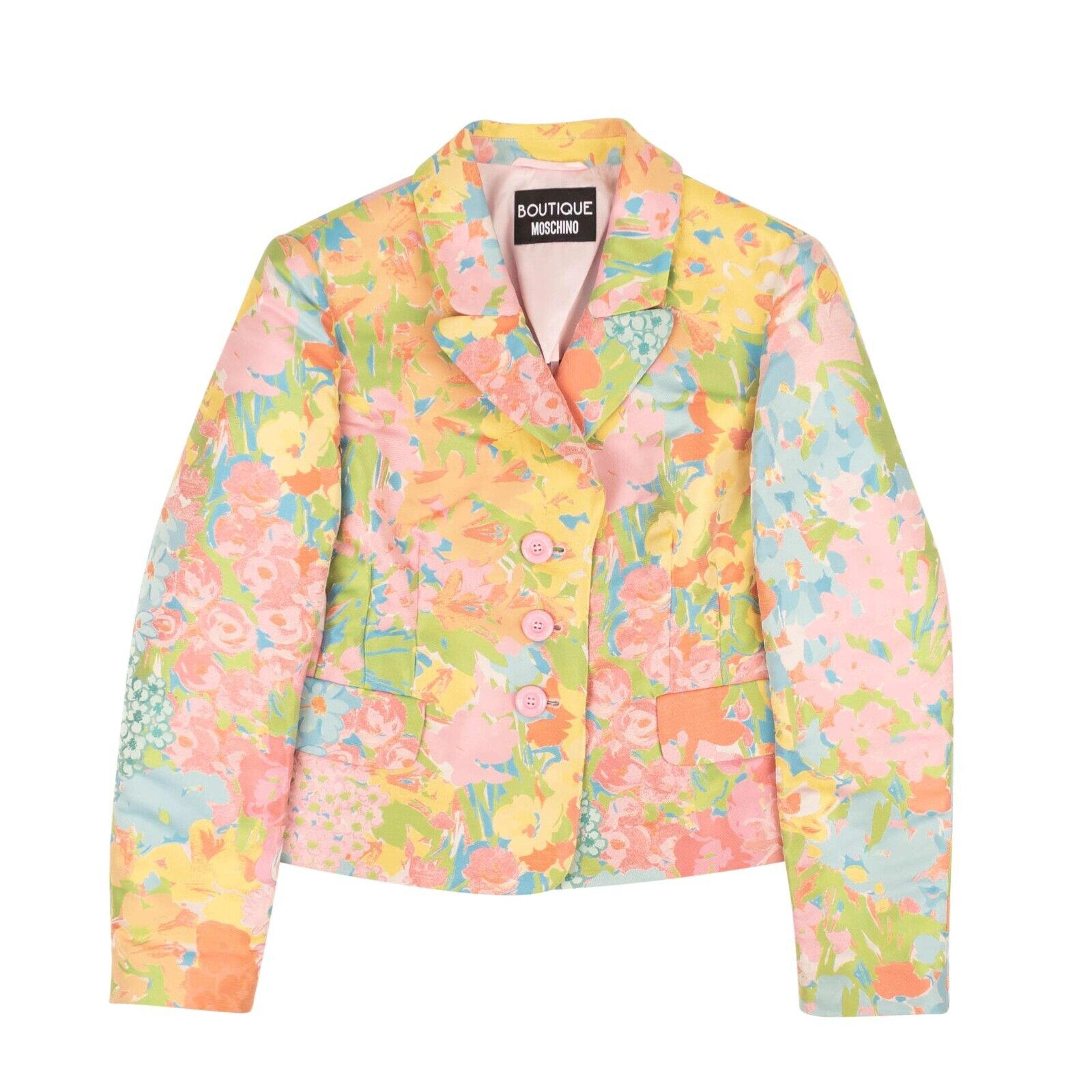 Multi Spring Floral Evening Short Jacket
