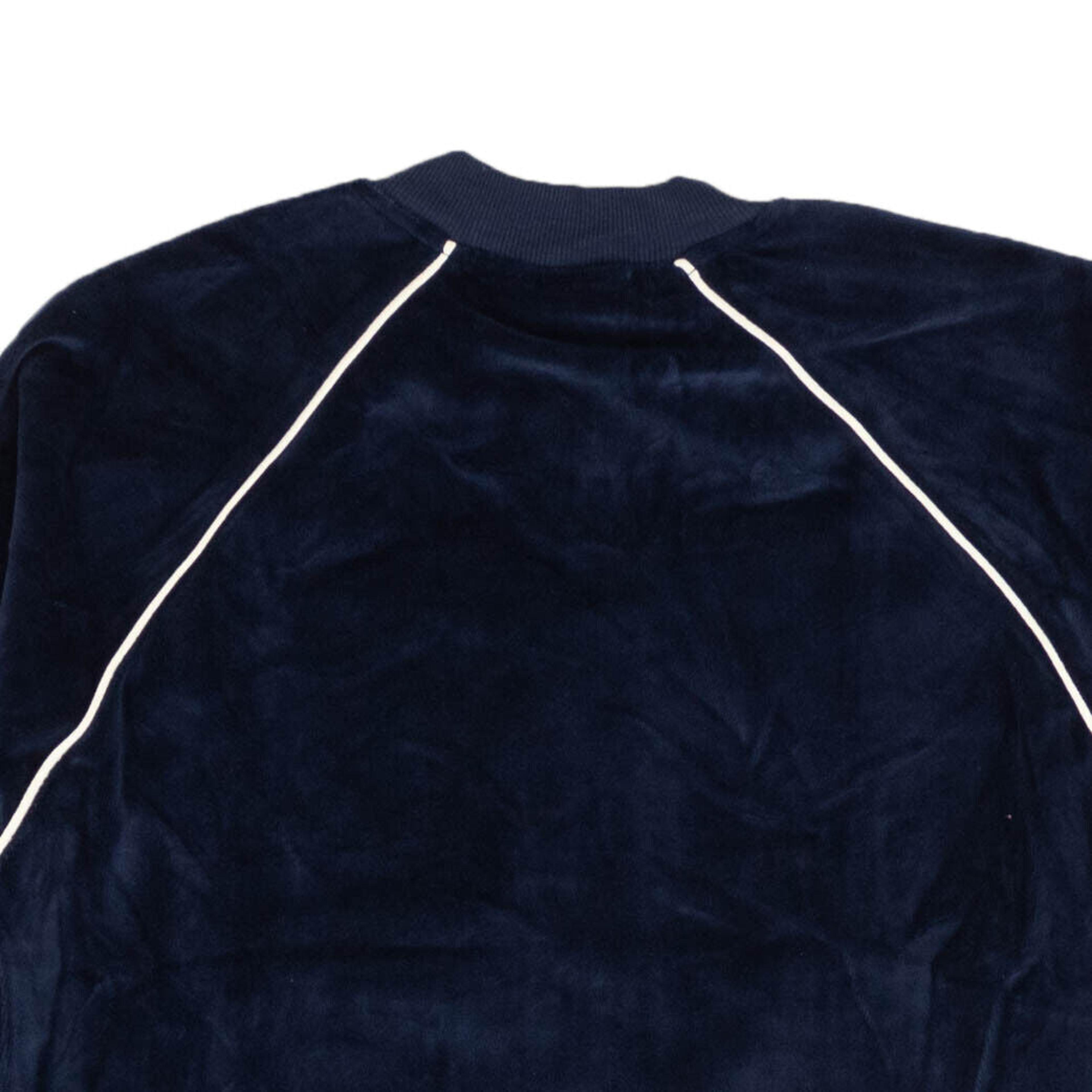Alternate View 2 of Blue Velour Zip-Up Sweatshirt