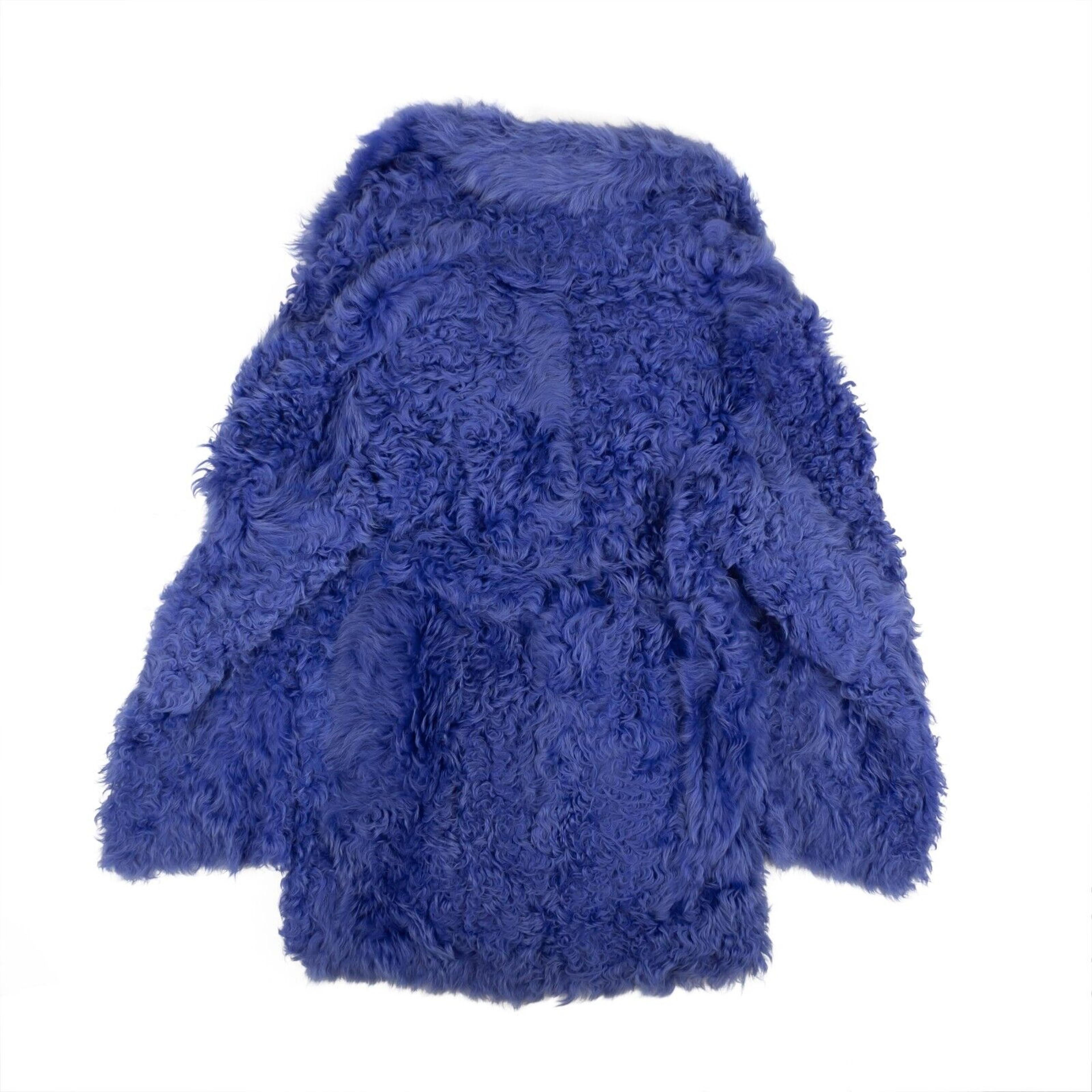 Alternate View 1 of Off-White C/O Virgil Abloh Shearling Fur Coat - Blue