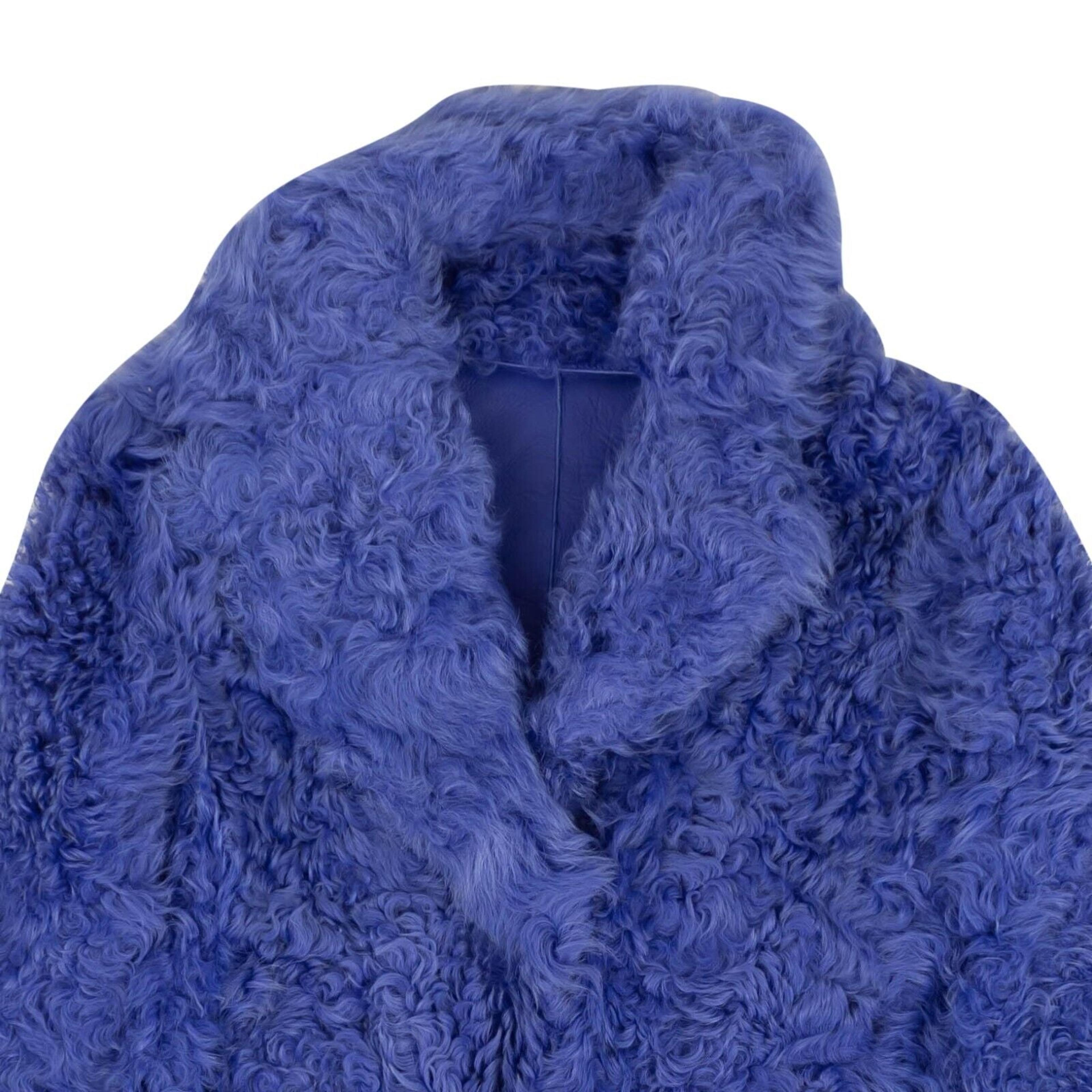 Alternate View 2 of Off-White C/O Virgil Abloh Shearling Fur Coat - Blue