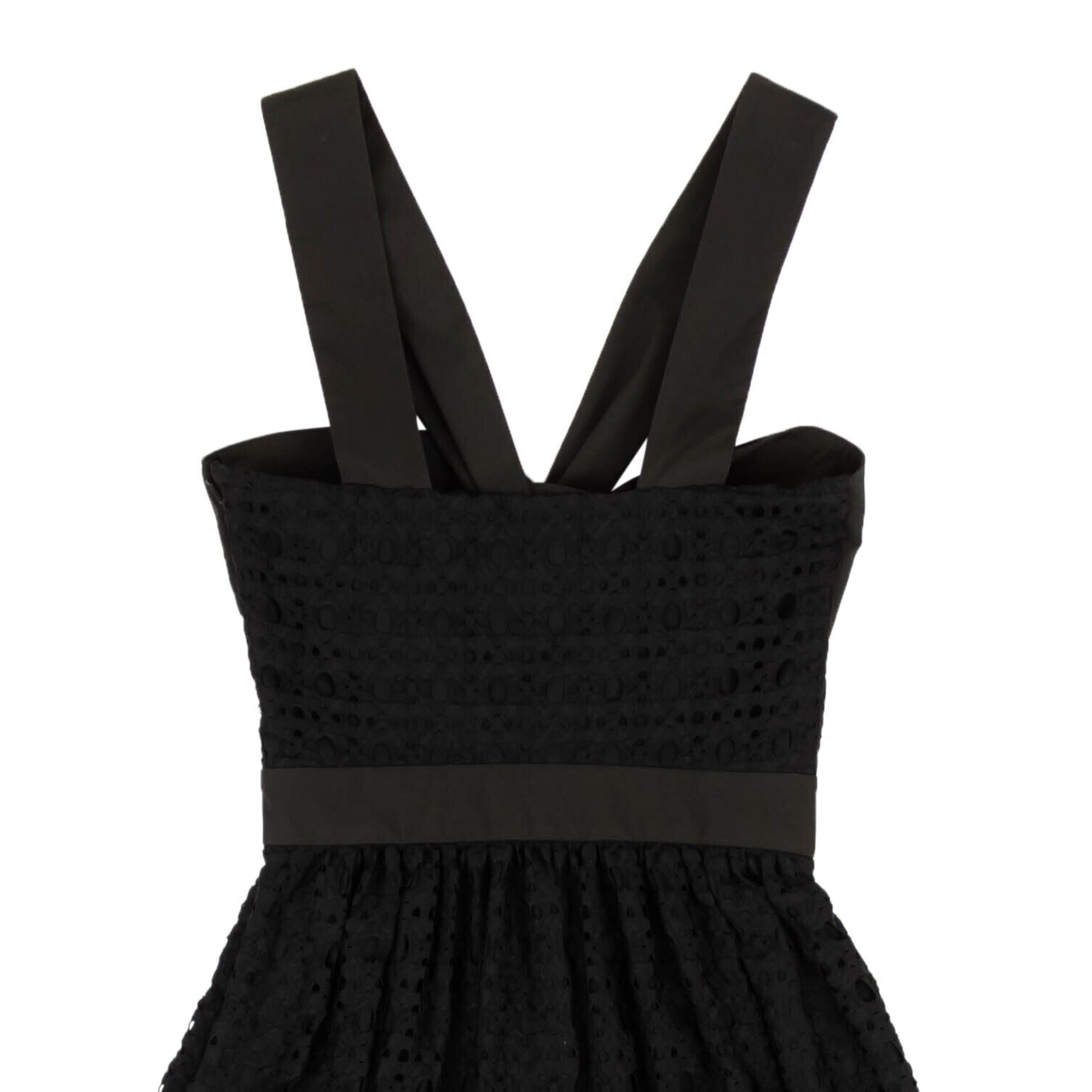 Alternate View 3 of NWT BOUTIQUE MOSCHINO Black Sweetheart Lace V-Strap Dress