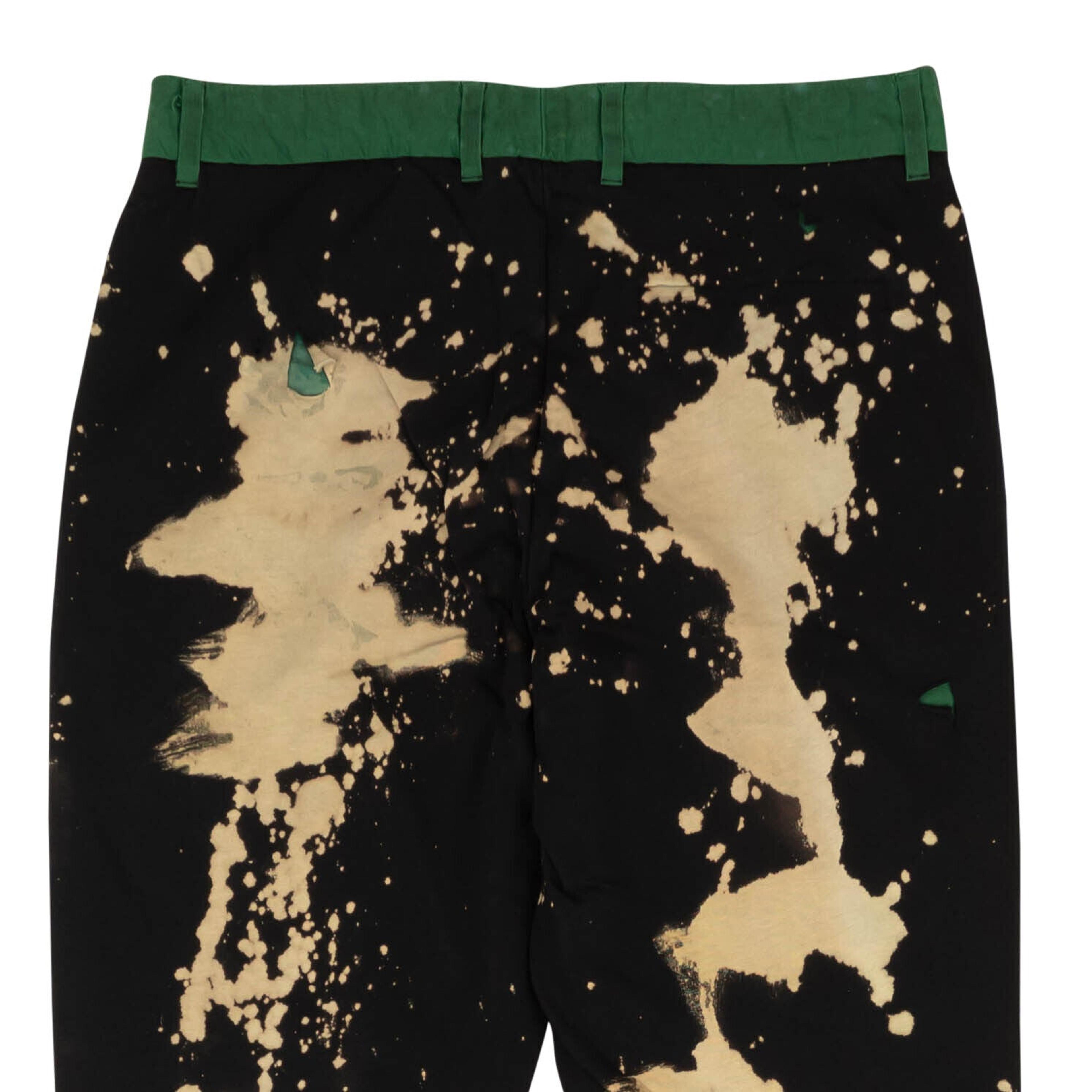 Alternate View 3 of Black And Green Distressed Bleached Pants