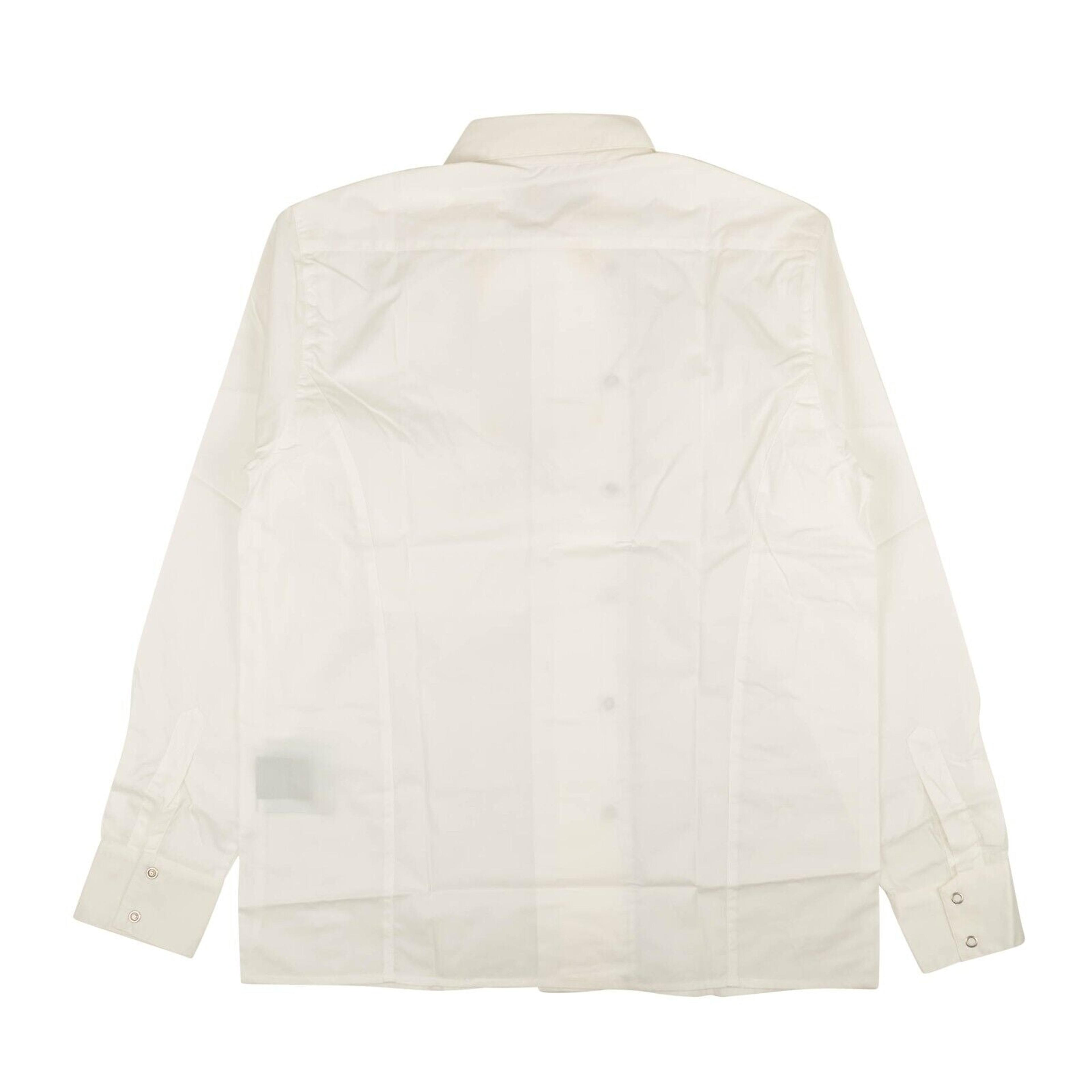 Alternate View 2 of White Snap Long Sleeve Button Down Shirt