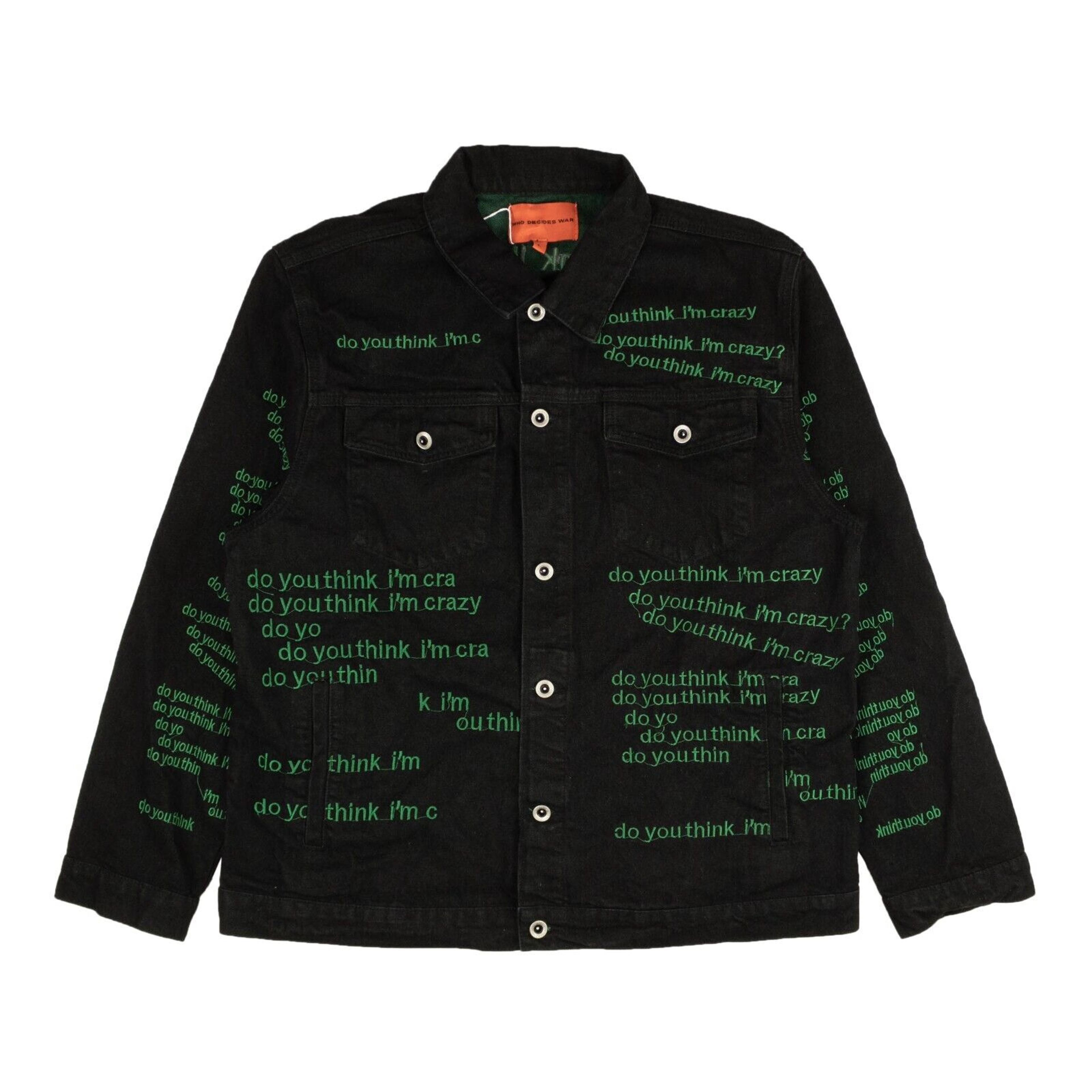 Alternate View 4 of Who Decides War Do You Think I'M Crazy Trucker - Black/Green