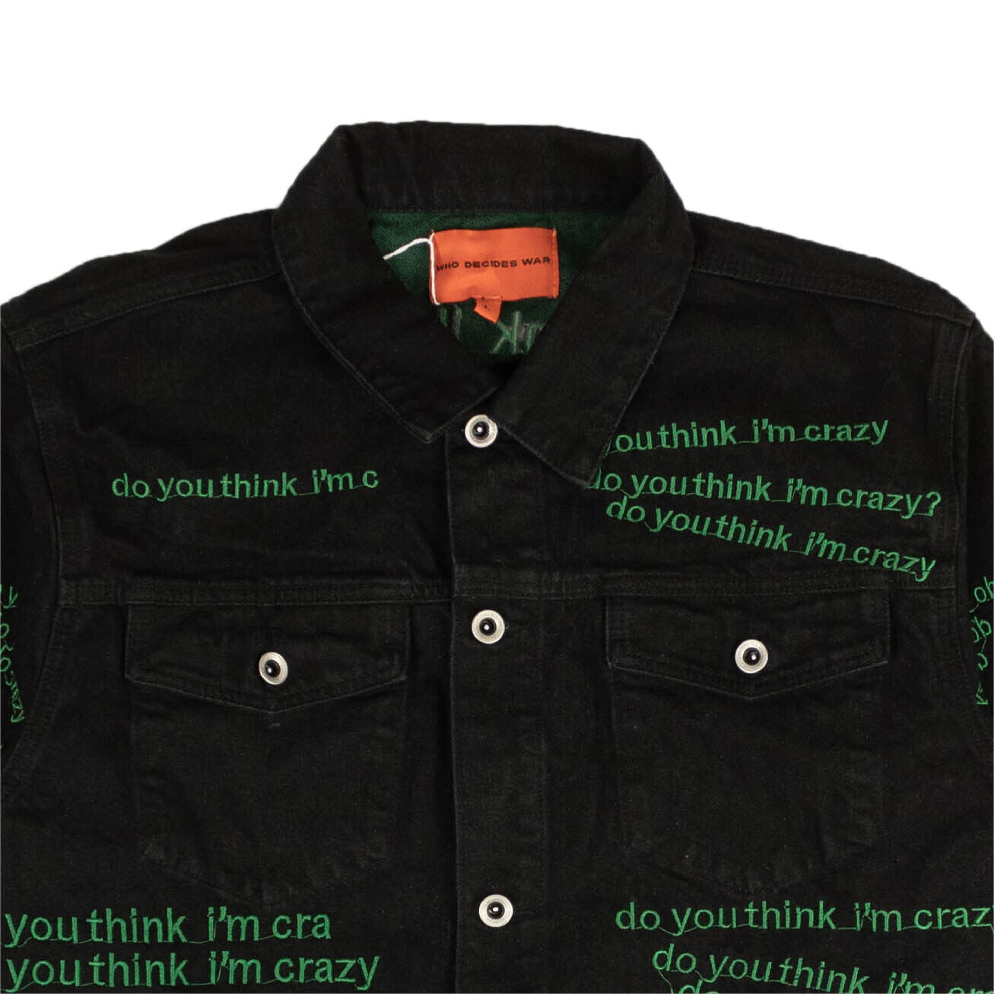 Alternate View 5 of Who Decides War Do You Think I'M Crazy Trucker - Black/Green