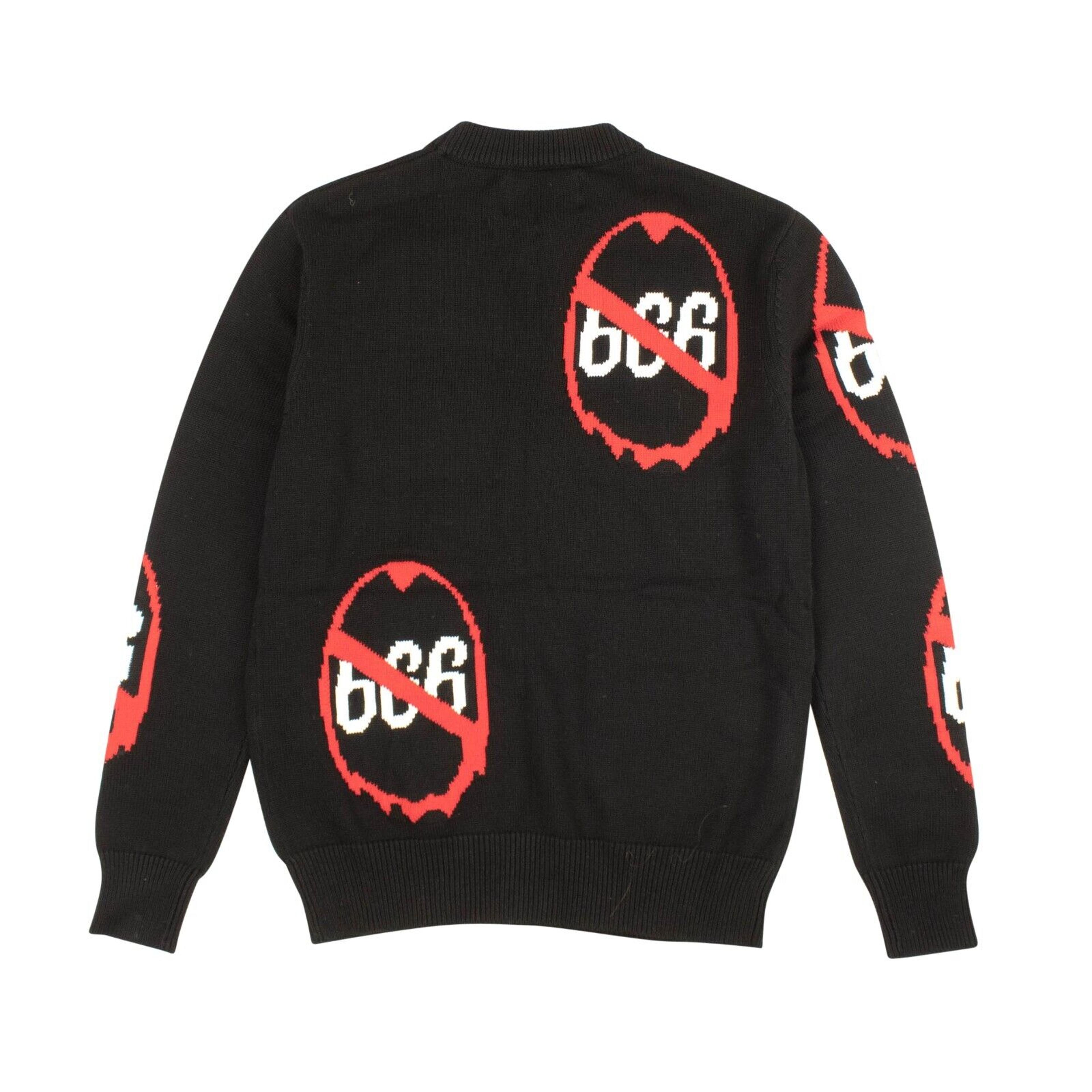 Alternate View 2 of Black Anti 666 Knit Crewneck Sweater