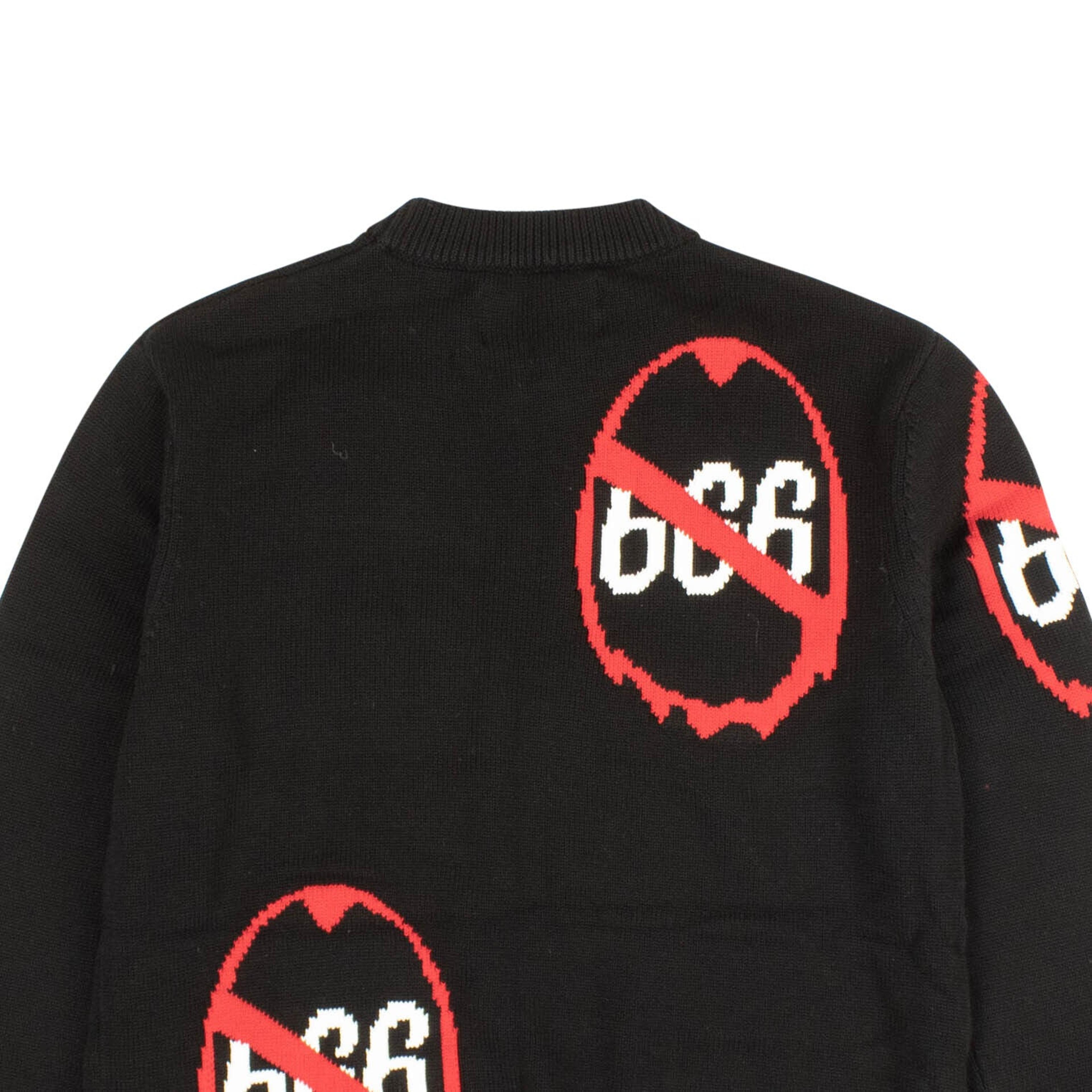 Alternate View 3 of Black Anti 666 Knit Crewneck Sweater