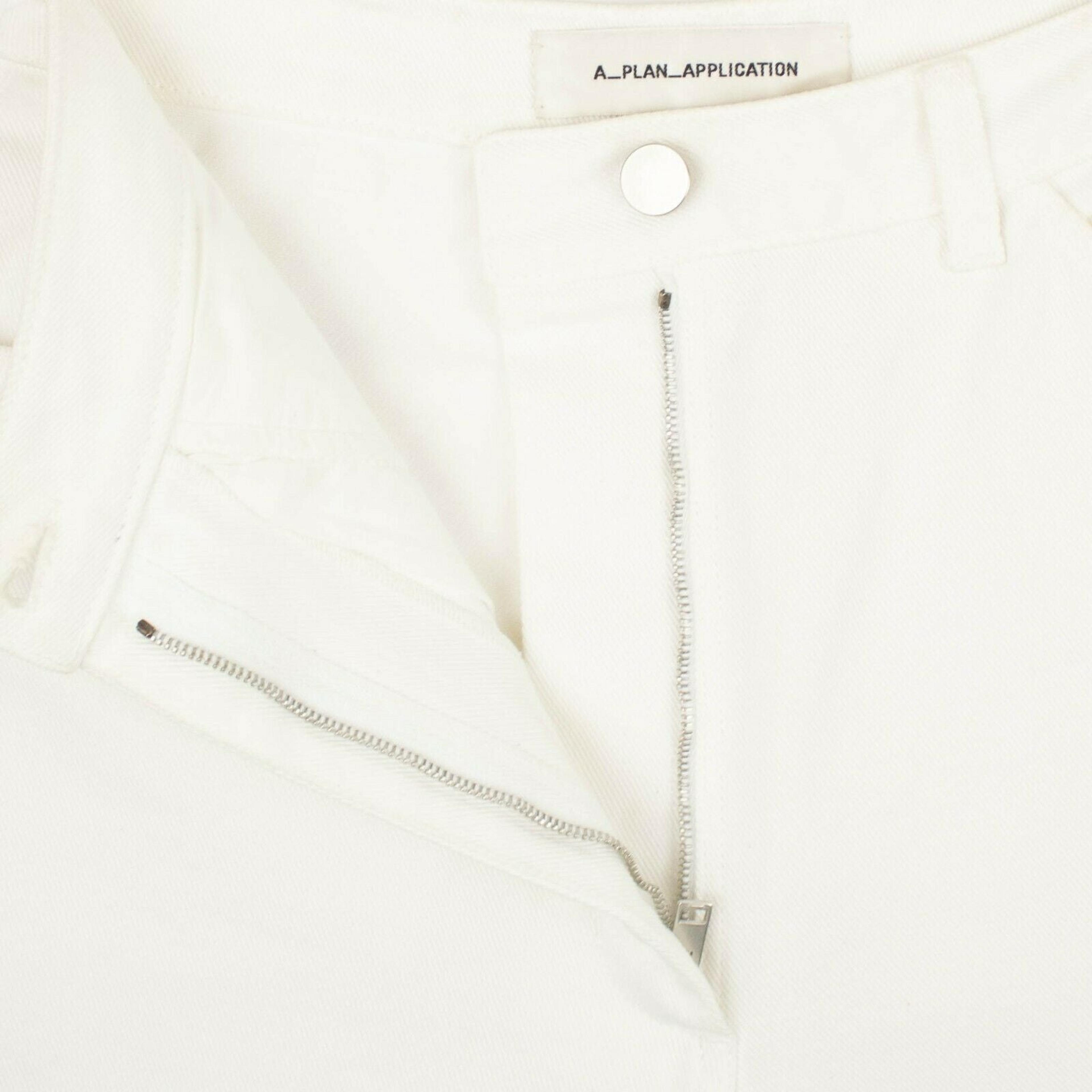 Alternate View 4 of White Denim Mid Rise Straight Jeans
