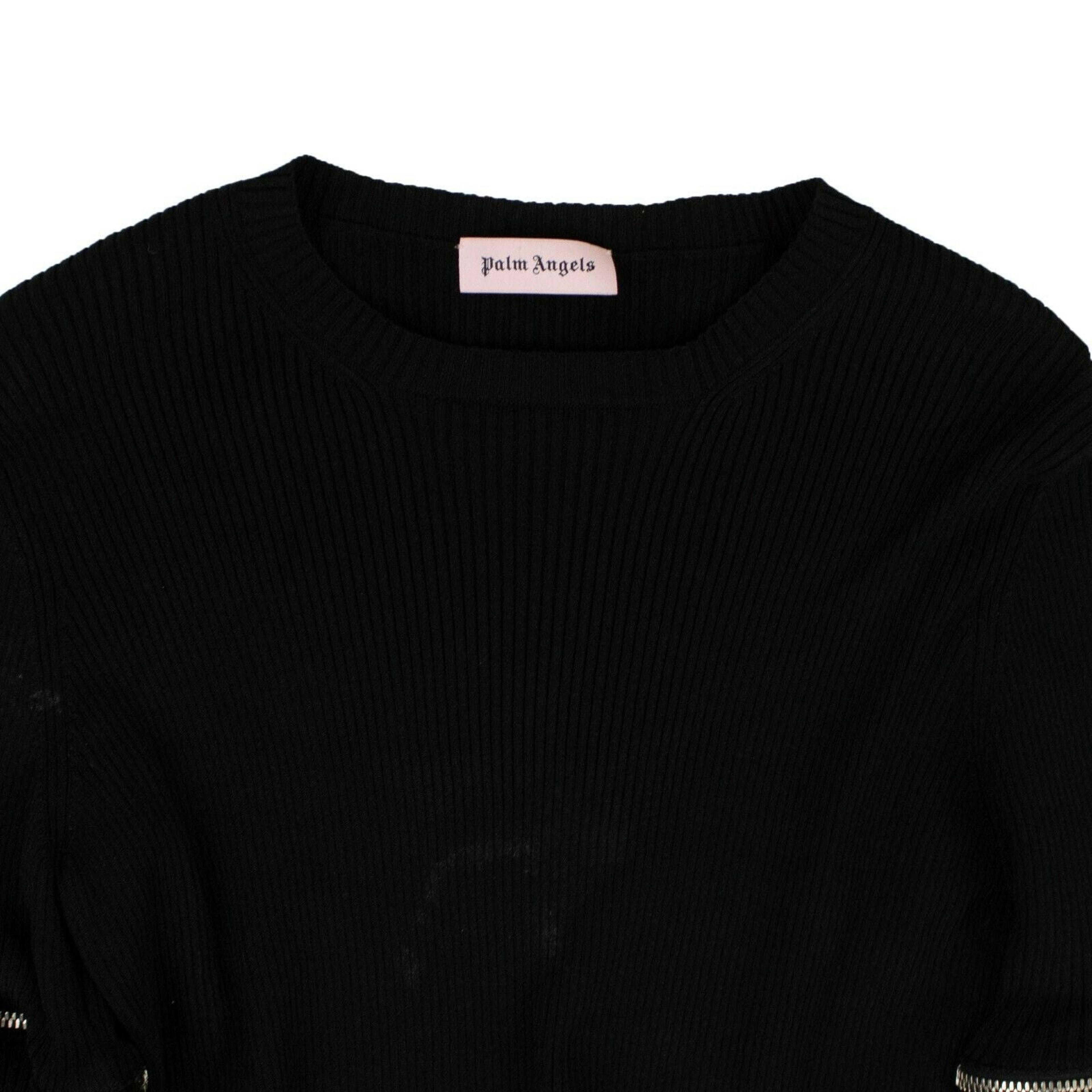 Alternate View 2 of Women's Black Zipped Rouches Sweater