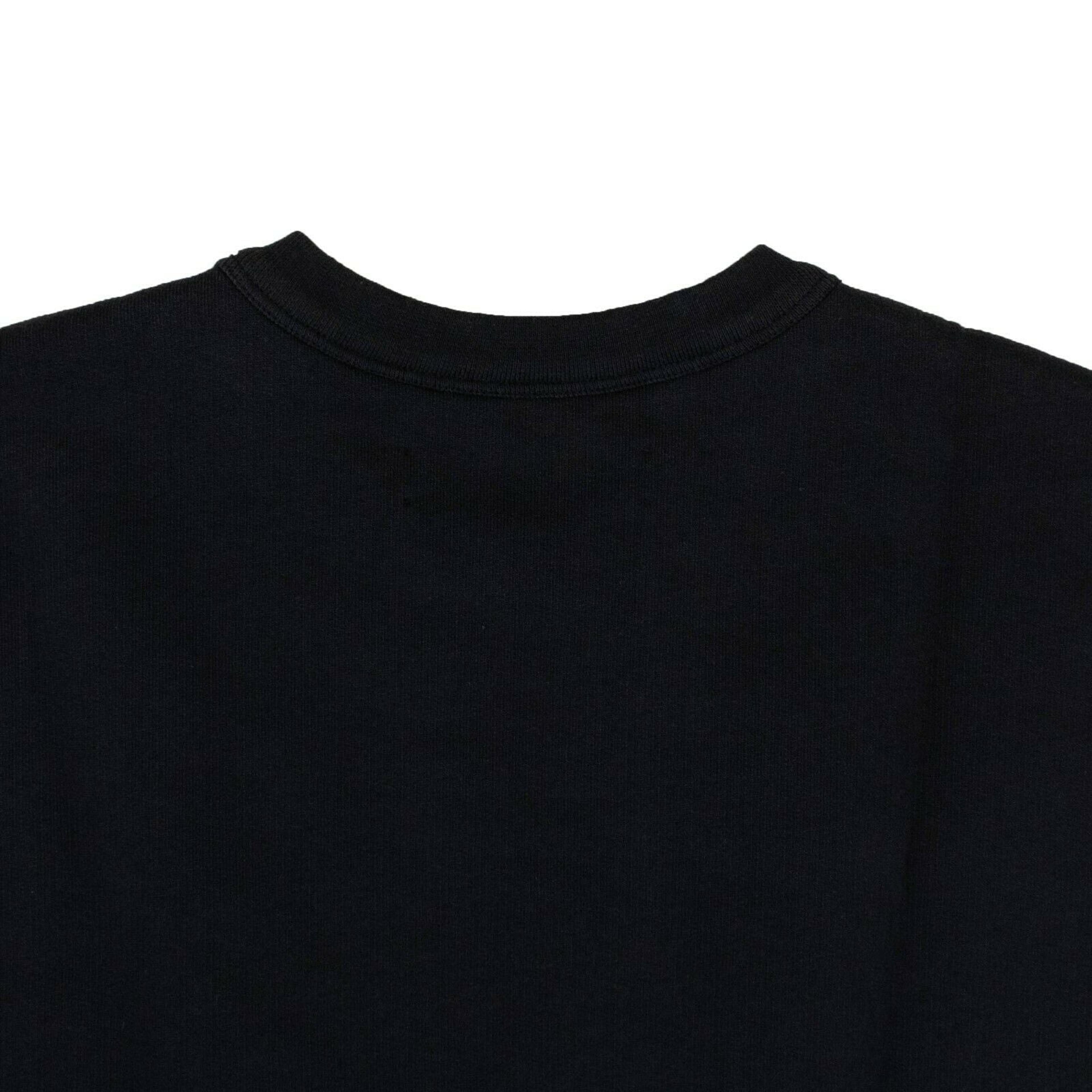 Alternate View 3 of Navy Blue Cotton Cut-Off Sleeves Sweatshirt