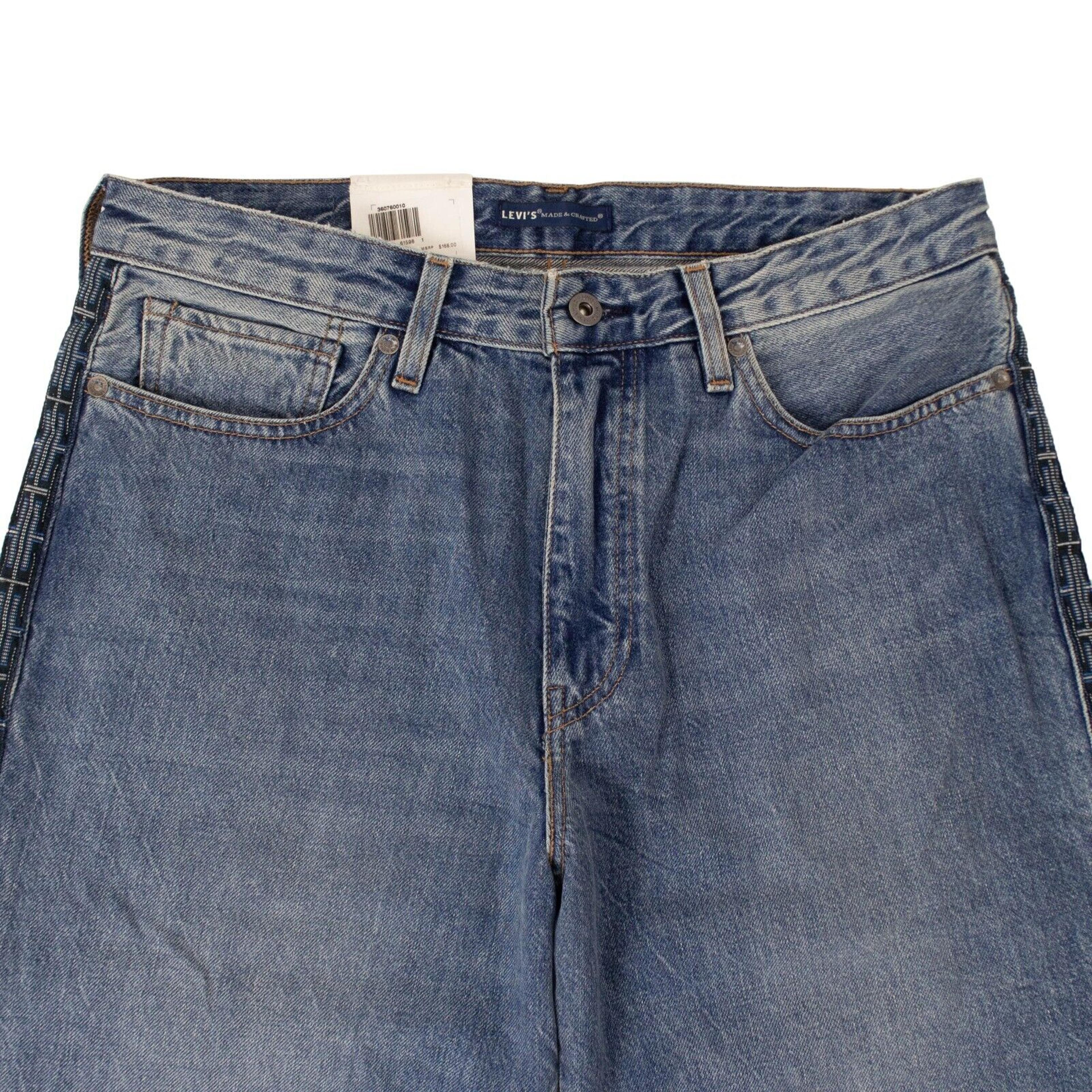 Alternate View 1 of Blue Draft Taper Side Stripe Jeans