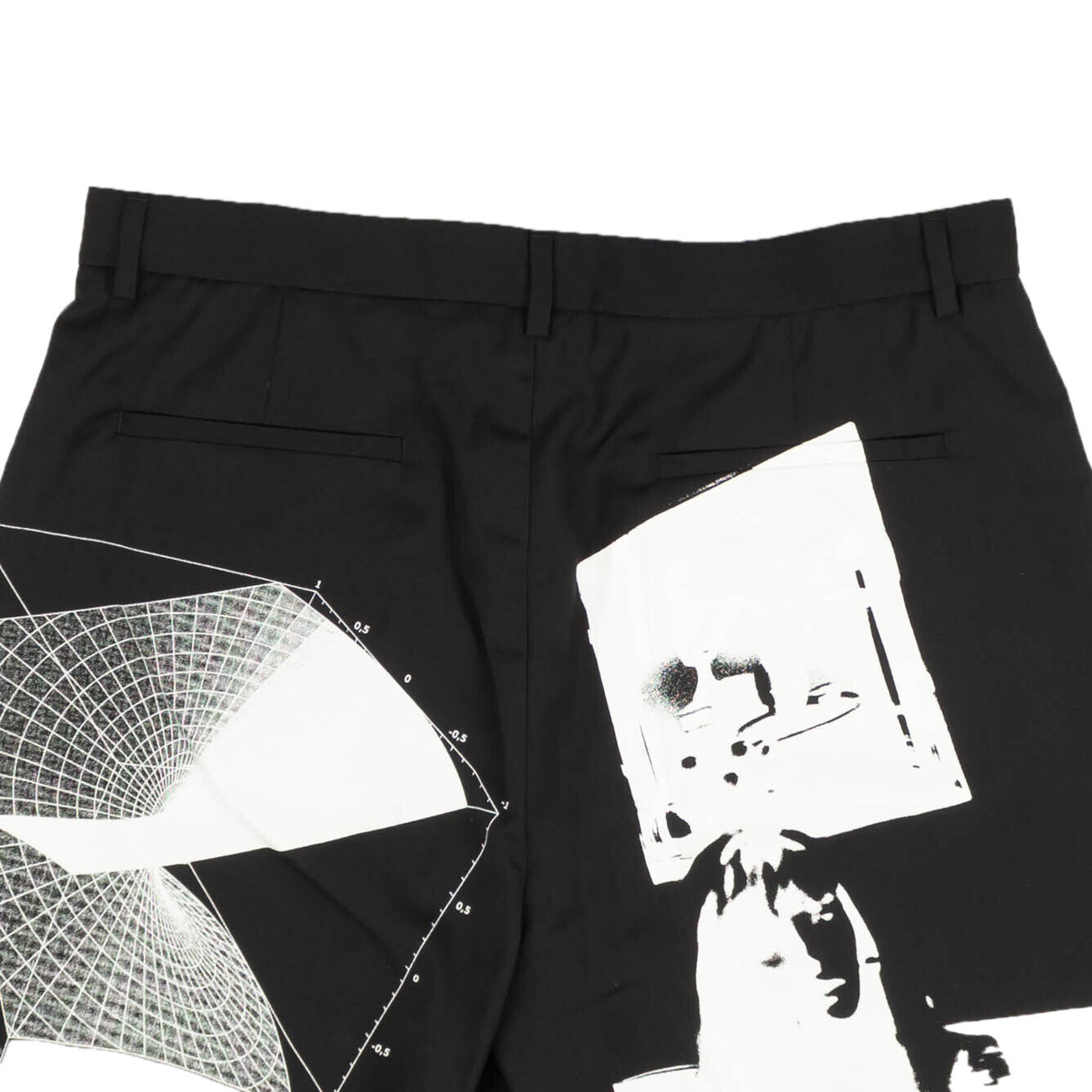 Alternate View 3 of Black And White Swonprint Suit Shorts