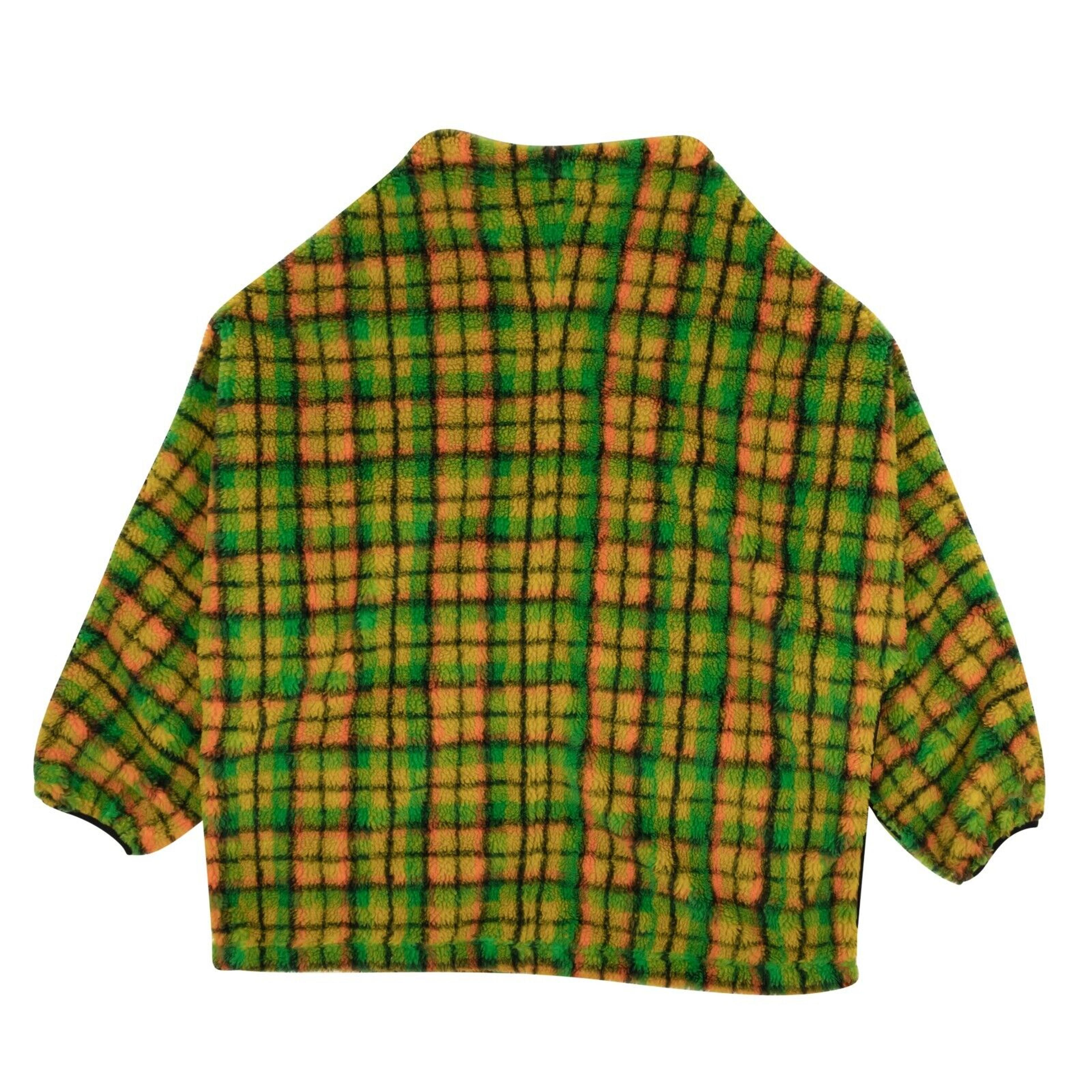 Alternate View 2 of Green Check Multi Fleece Anorak Jacket