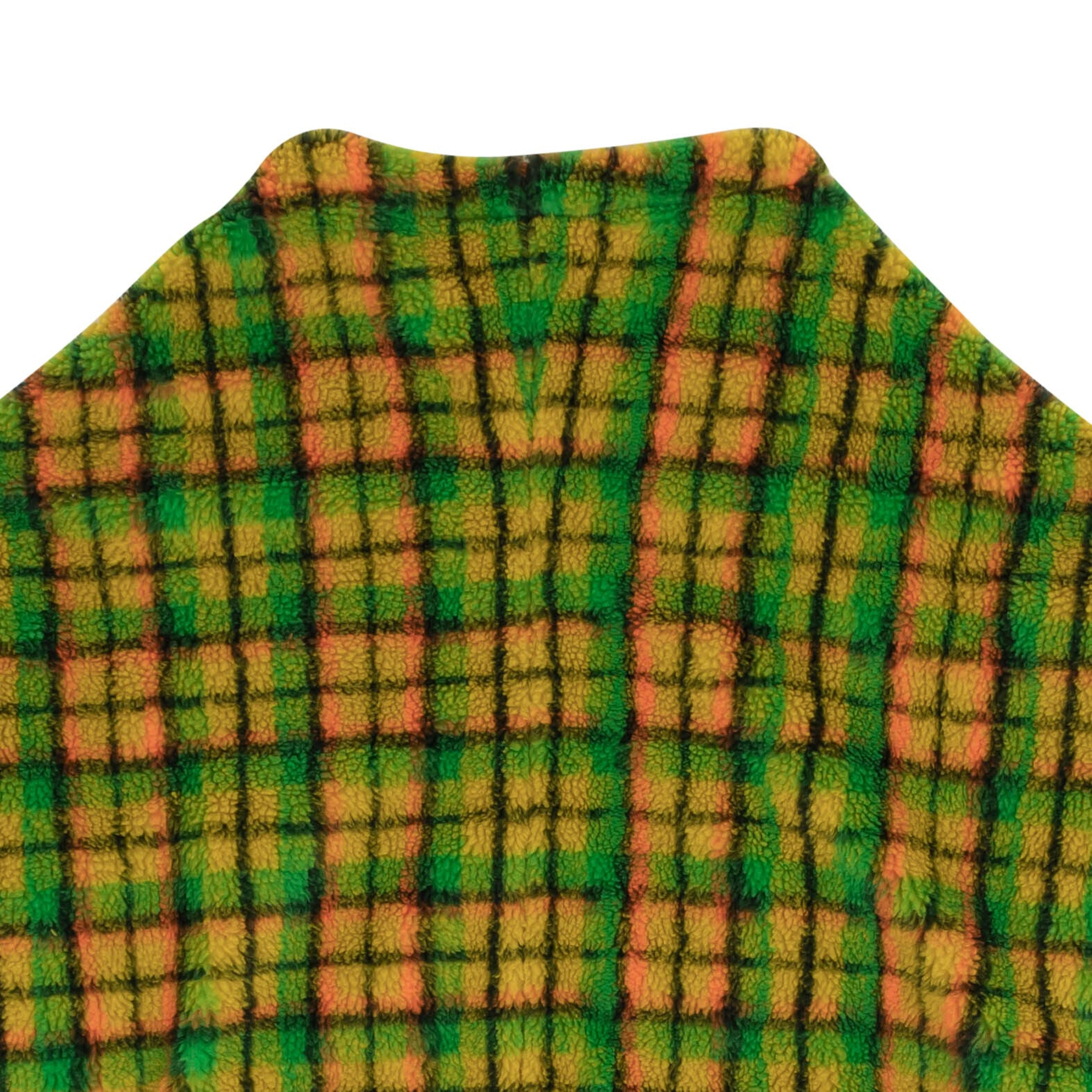 Alternate View 3 of Green Check Multi Fleece Anorak Jacket