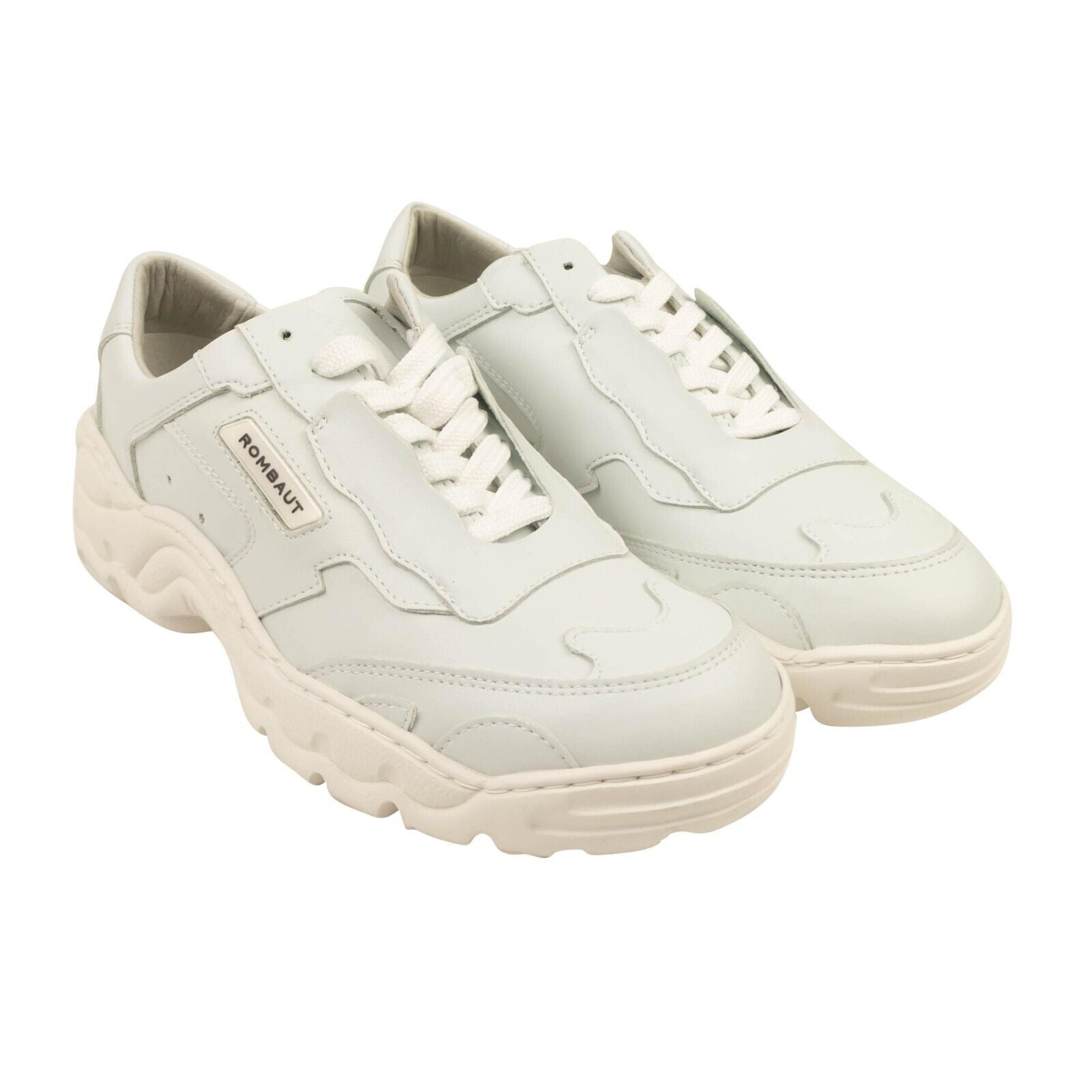 Alternate View 2 of White Leather Boccaccio Low Sneakers