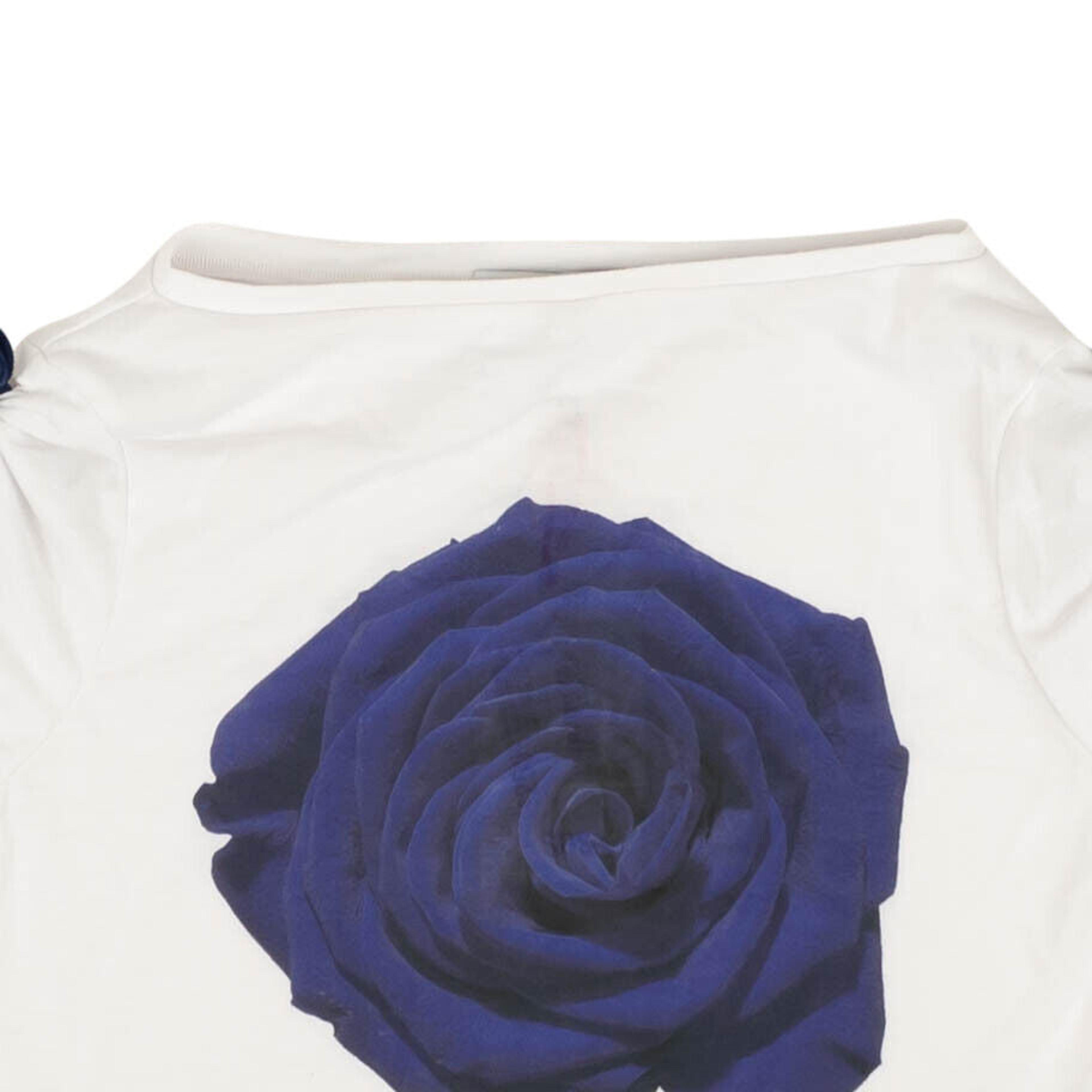 Alternate View 1 of White And Blue Rose Short Sleeve T-Shirt