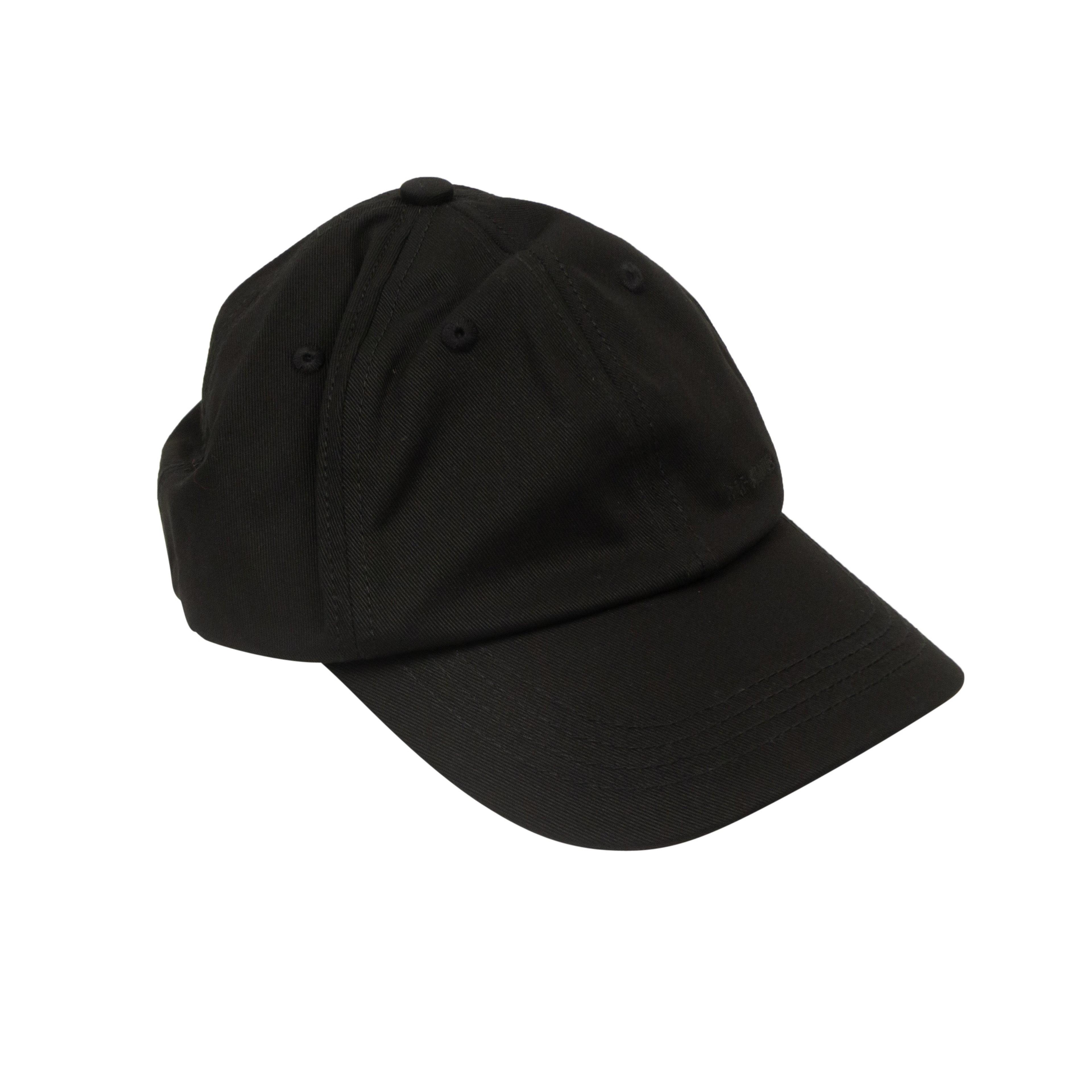 Black Embroidered Logo Flap Cap