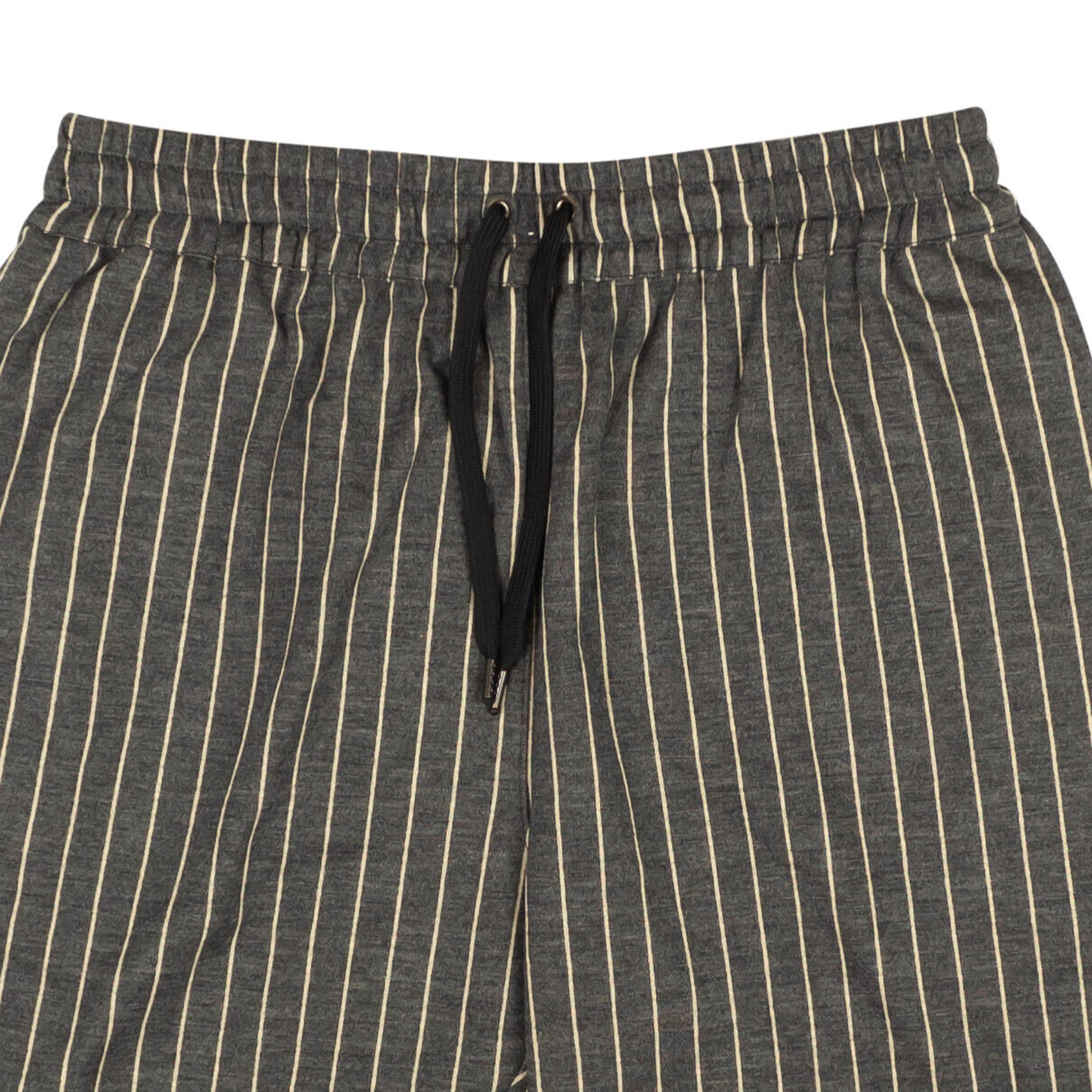Alternate View 1 of Grey White Pinstripe Wool Blend Shorts