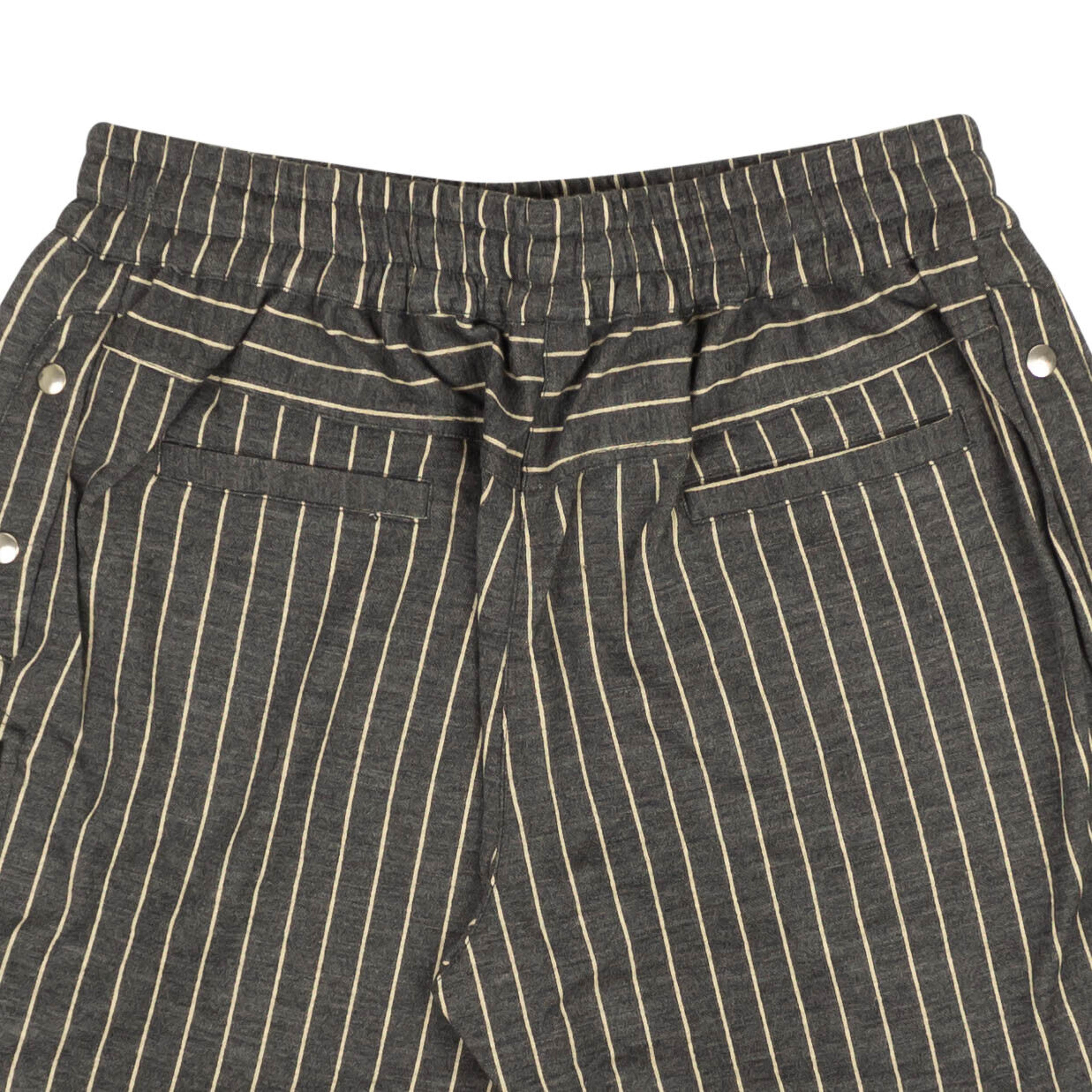 Alternate View 3 of Grey White Pinstripe Wool Blend Shorts
