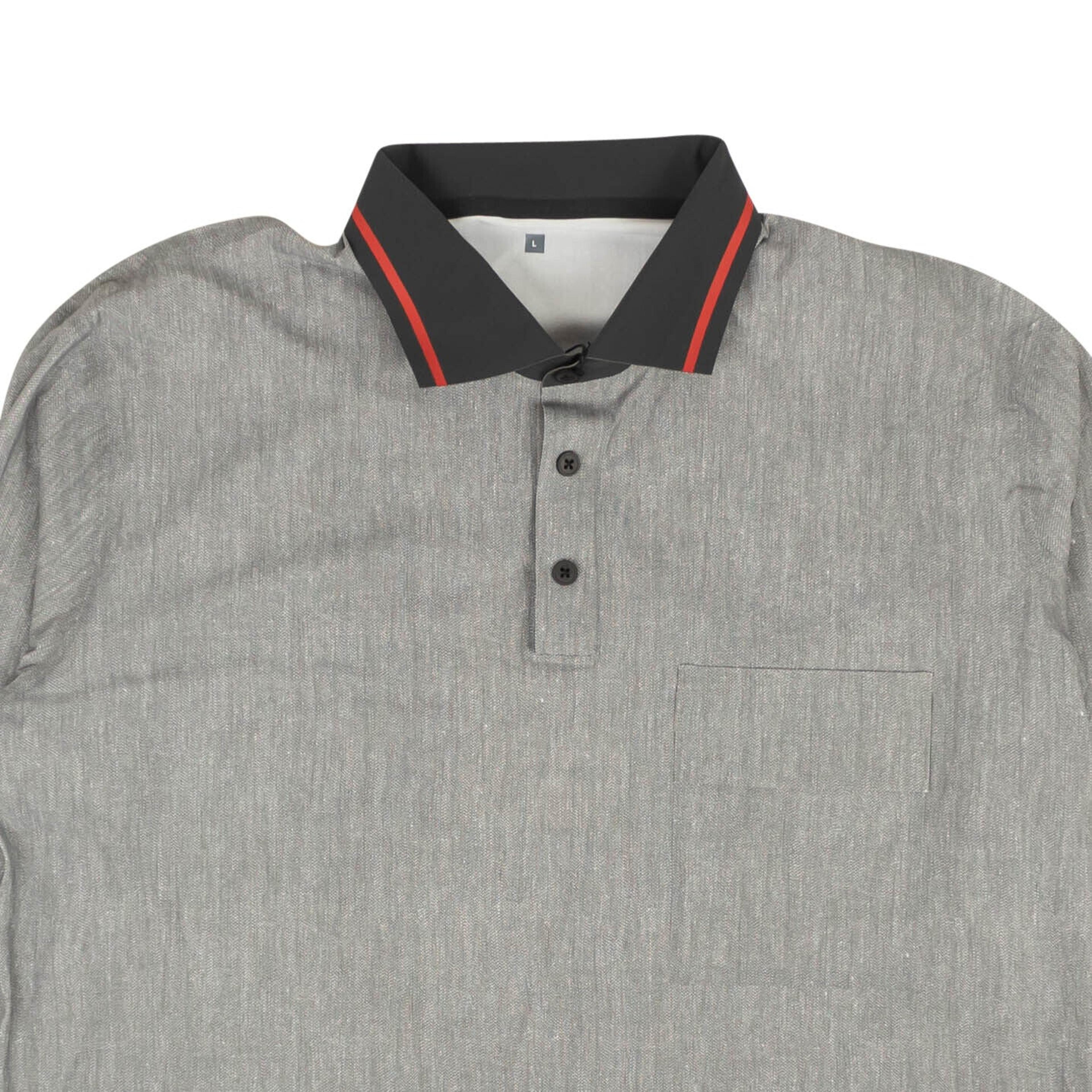 Alternate View 1 of Grey Imitation Taped Polo Shirt