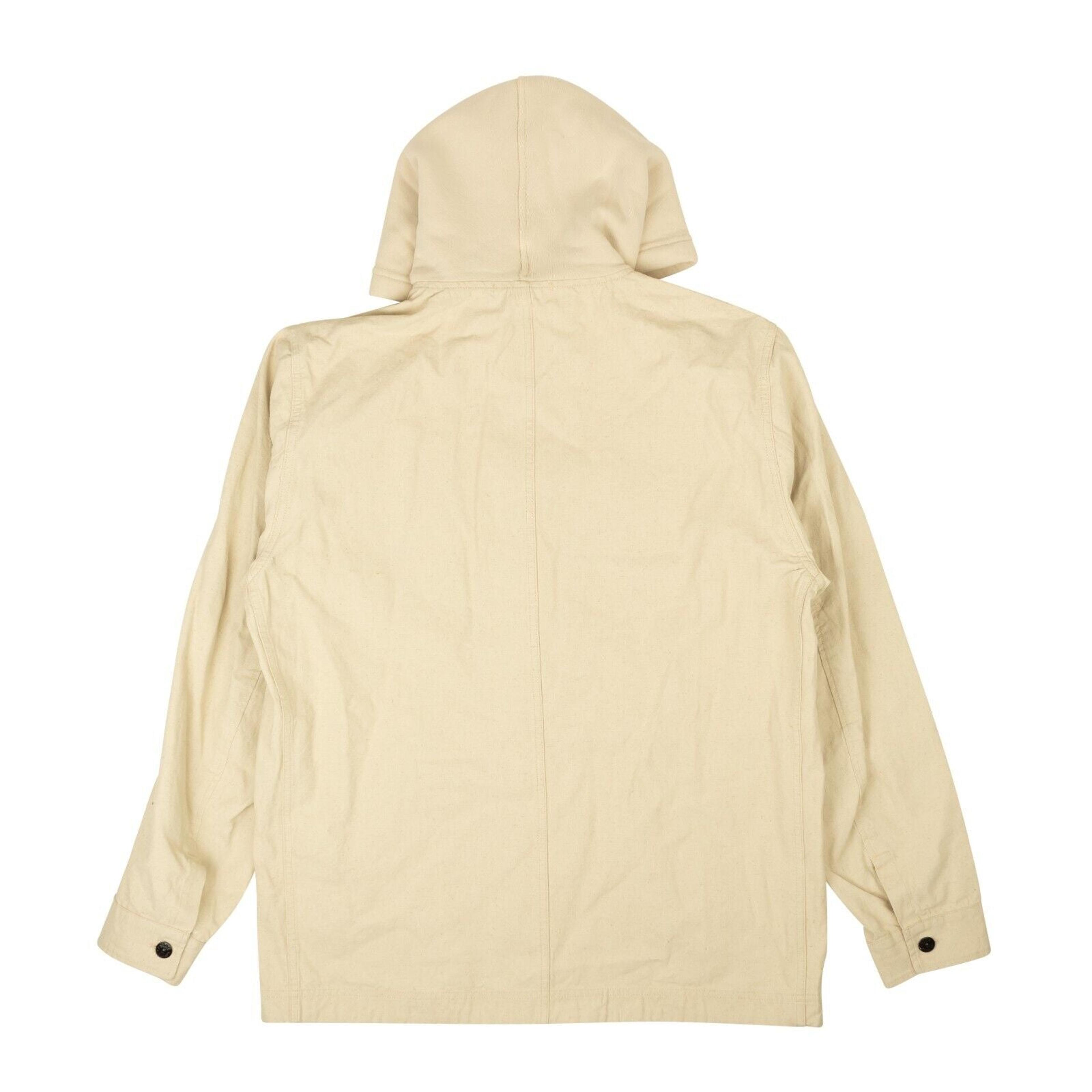 Alternate View 2 of Oatmeal Ivory Panama Placcato Hooded Jacket