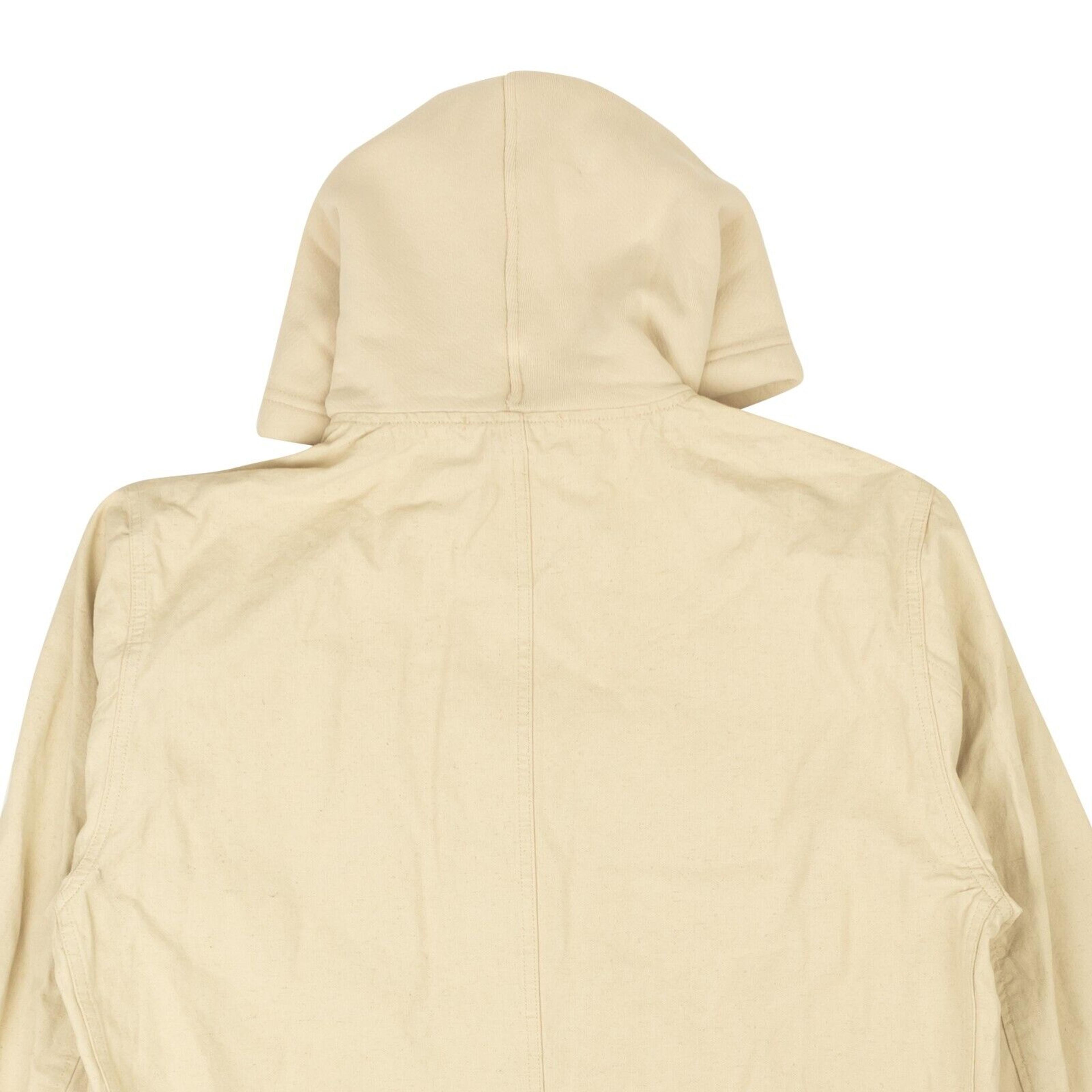 Alternate View 3 of Oatmeal Ivory Panama Placcato Hooded Jacket