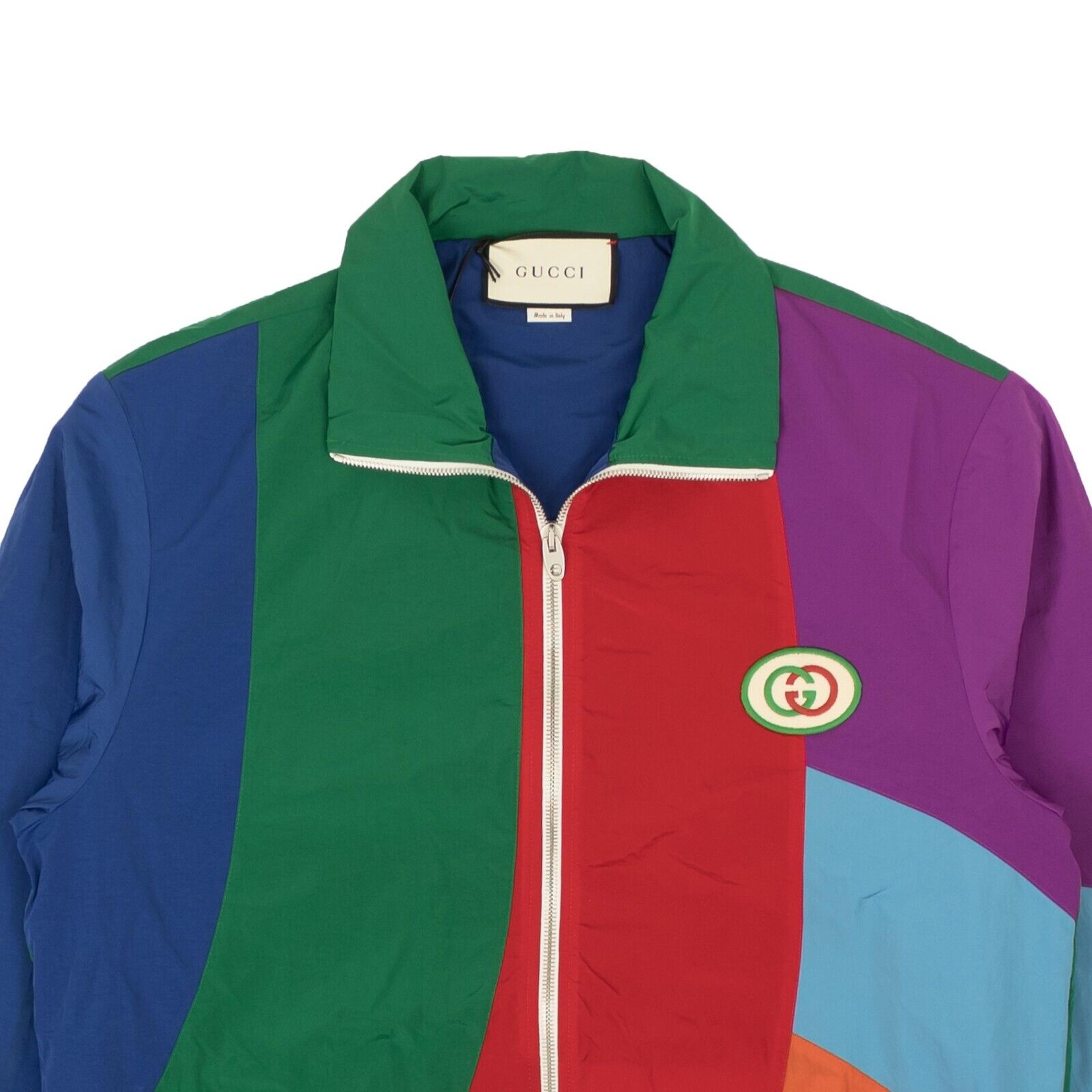 Alternate View 1 of Multicolor Geometric Nylon Track Jacket