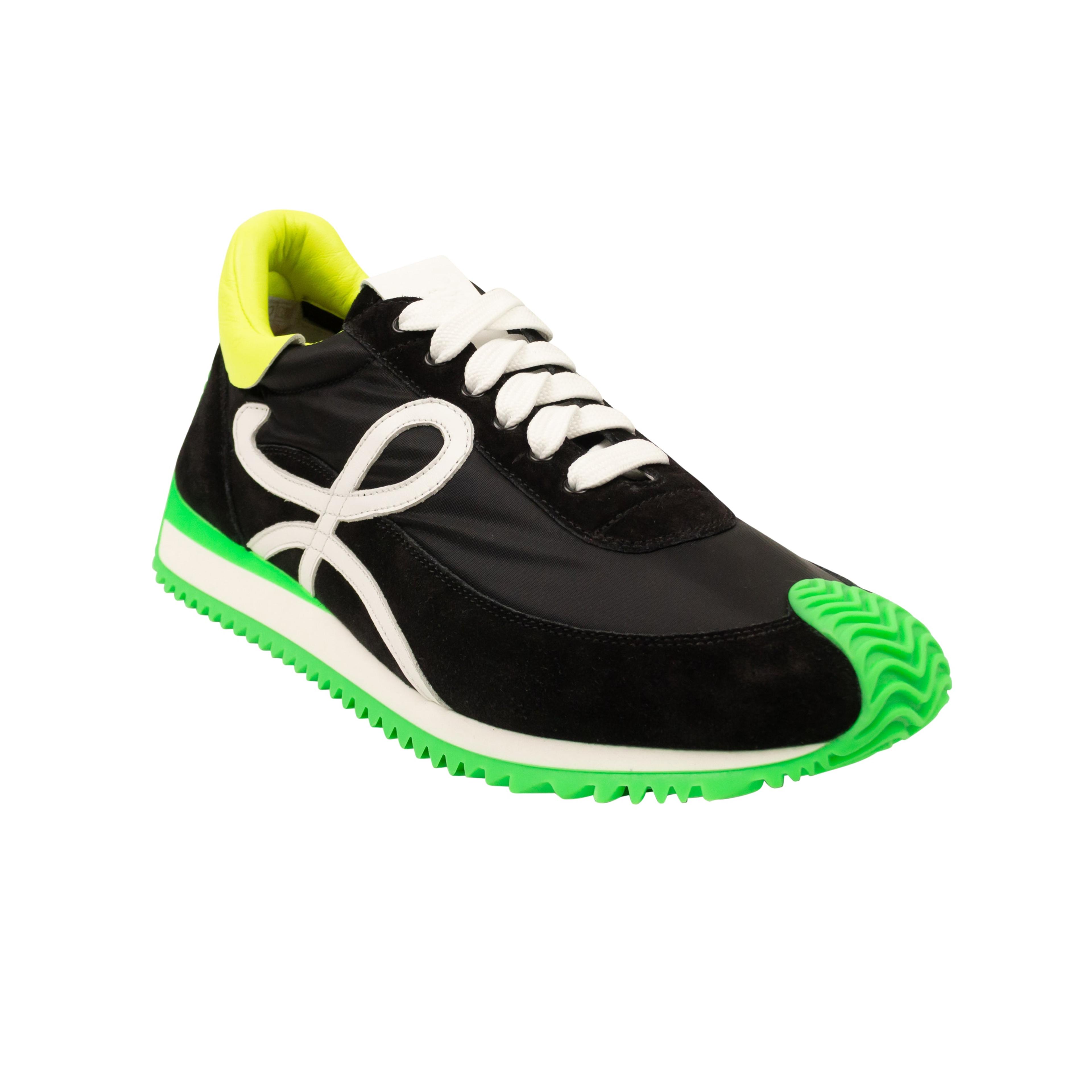 Alternate View 1 of Black And Multi Flow Runner Lace Up Sneakers