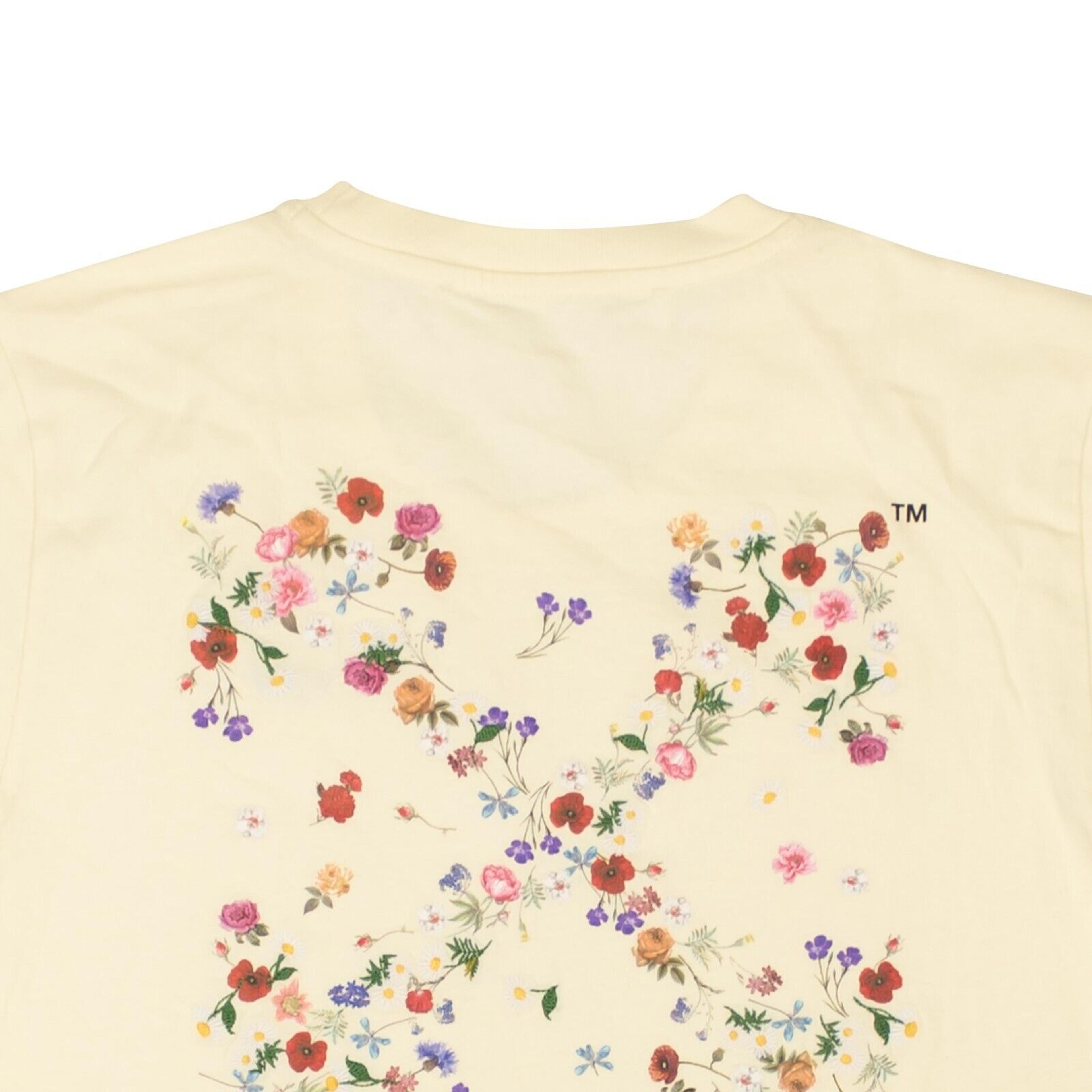 Alternate View 3 of Cream Floral Embroidered T-Shirt