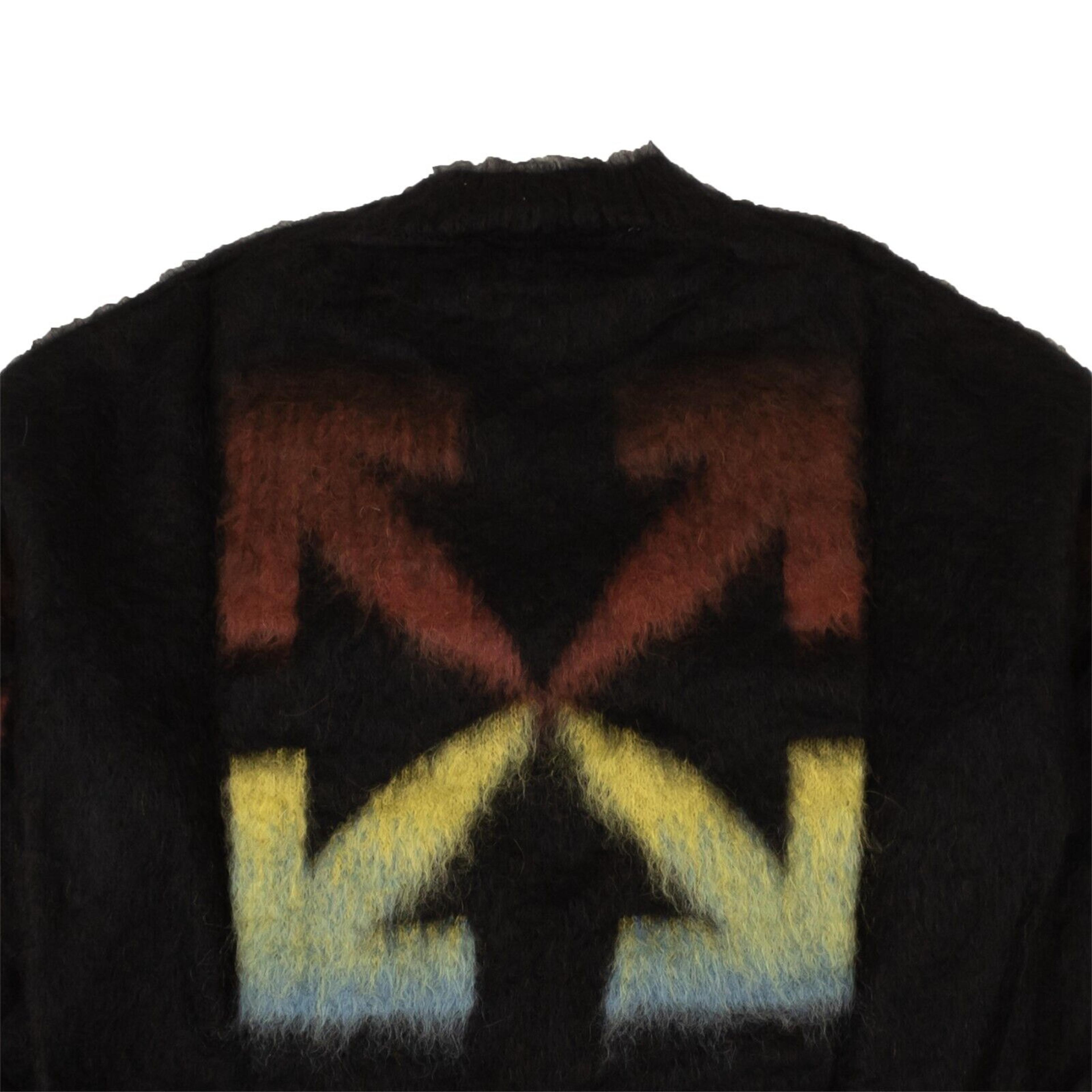 Alternate View 3 of Black Diag Mohair Crew Sweater