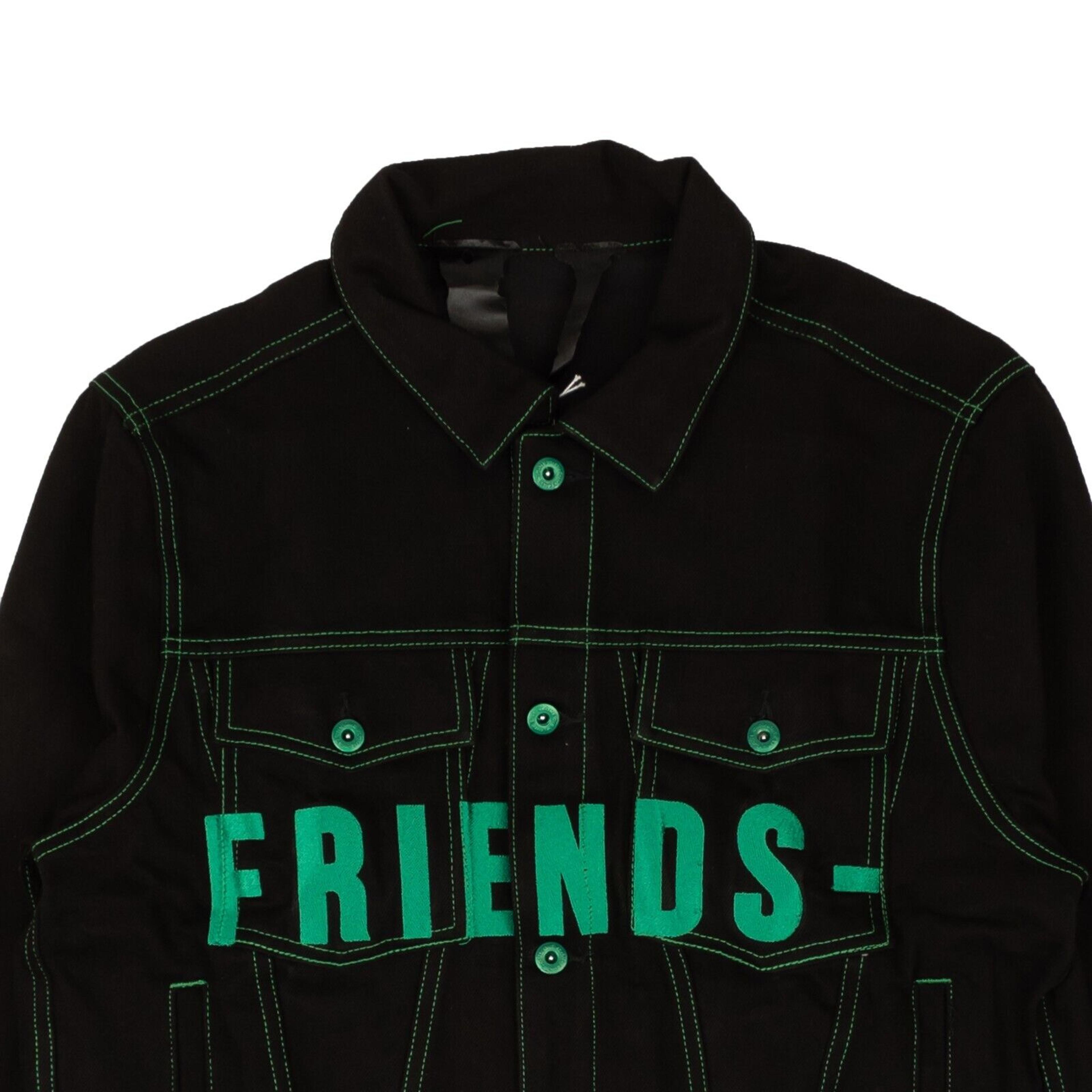 Alternate View 1 of Black And Green Friends Denim Jacket