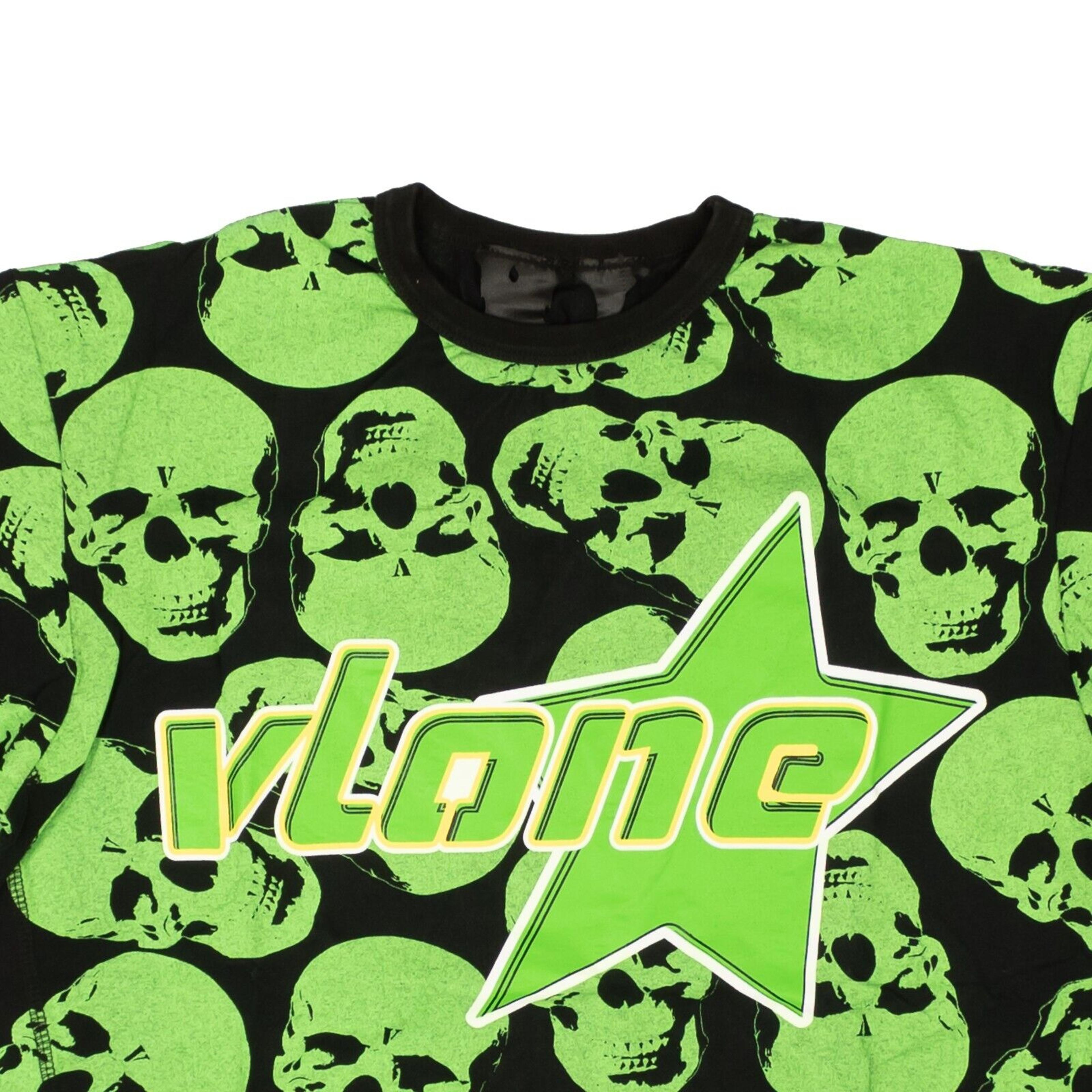 Alternate View 1 of Vlone Crypt Skull T-Shirt - Green/Black