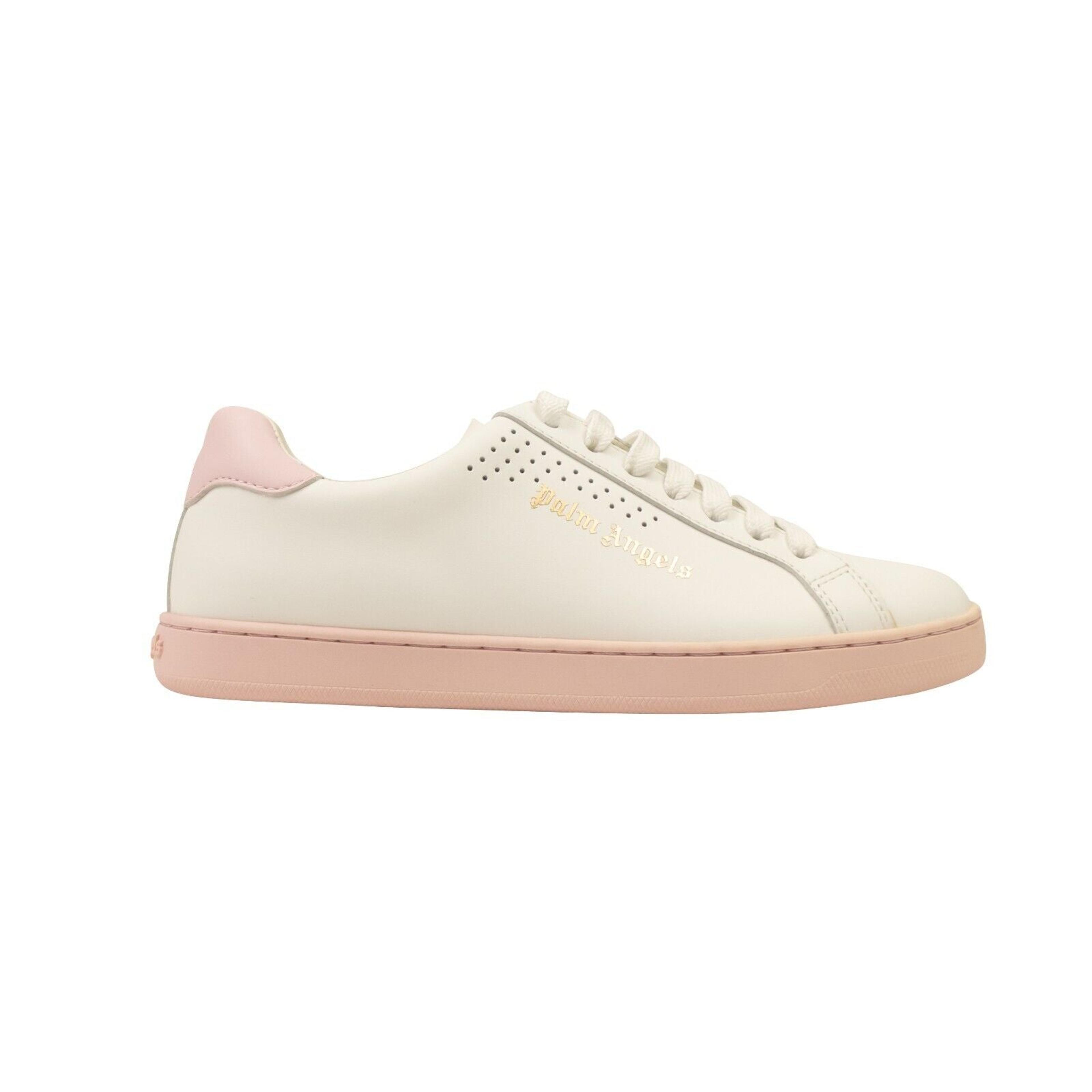 Palm Angels Palm University Low Top Sneakers - White/Fuchsia