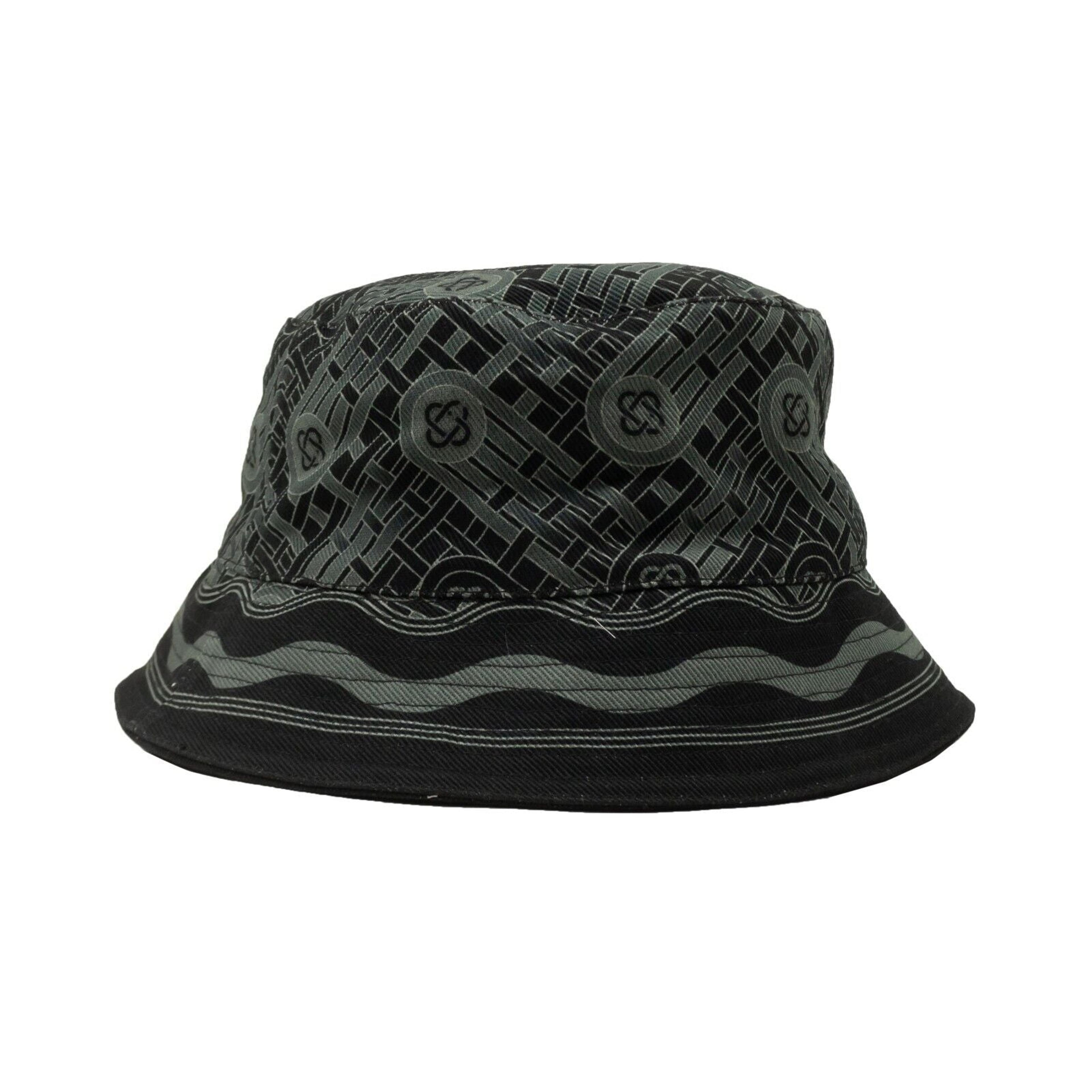 Alternate View 1 of Black And Grey Monogram Printed Bucket Hat