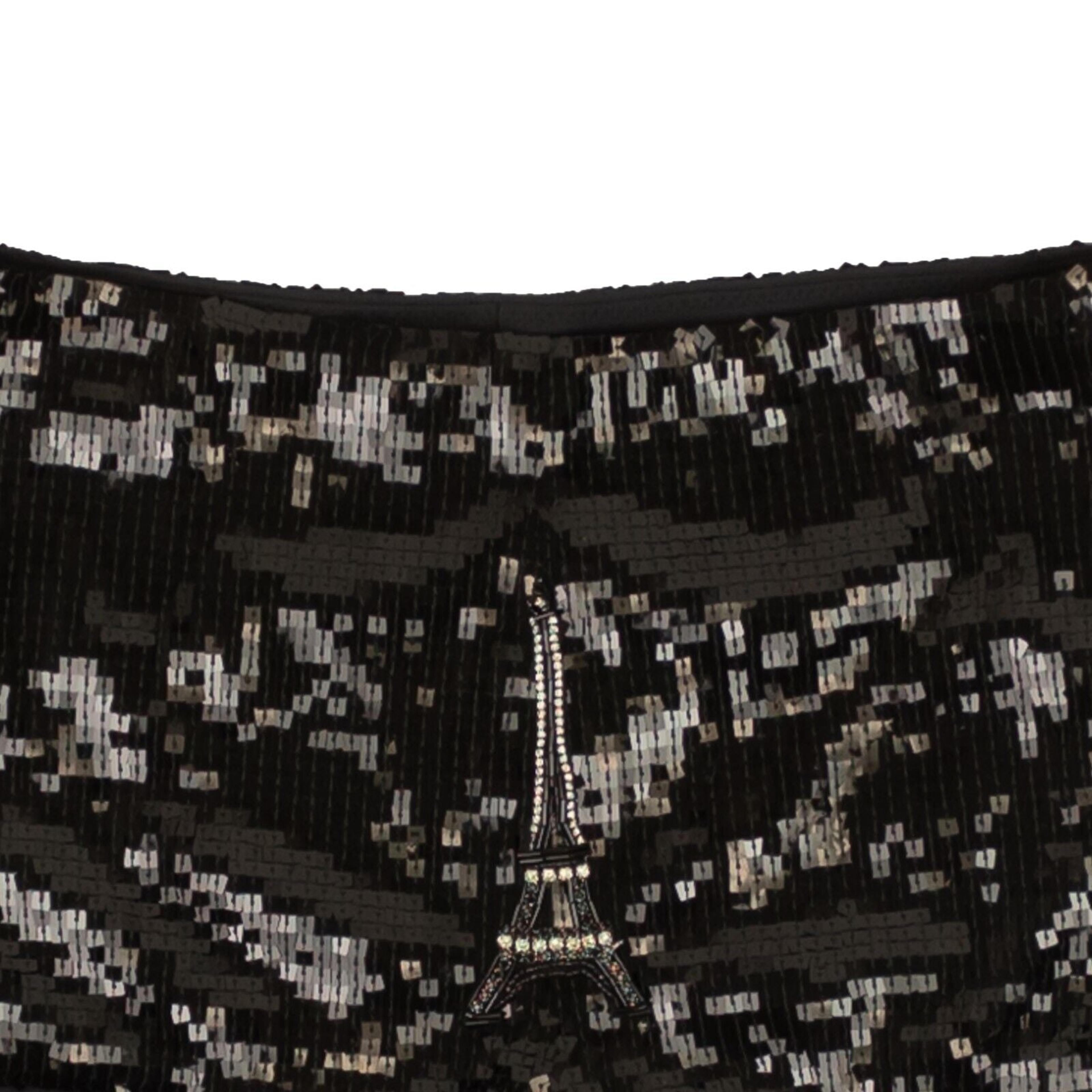Alternate View 1 of Women's Black Sequin Embroidered Shorts