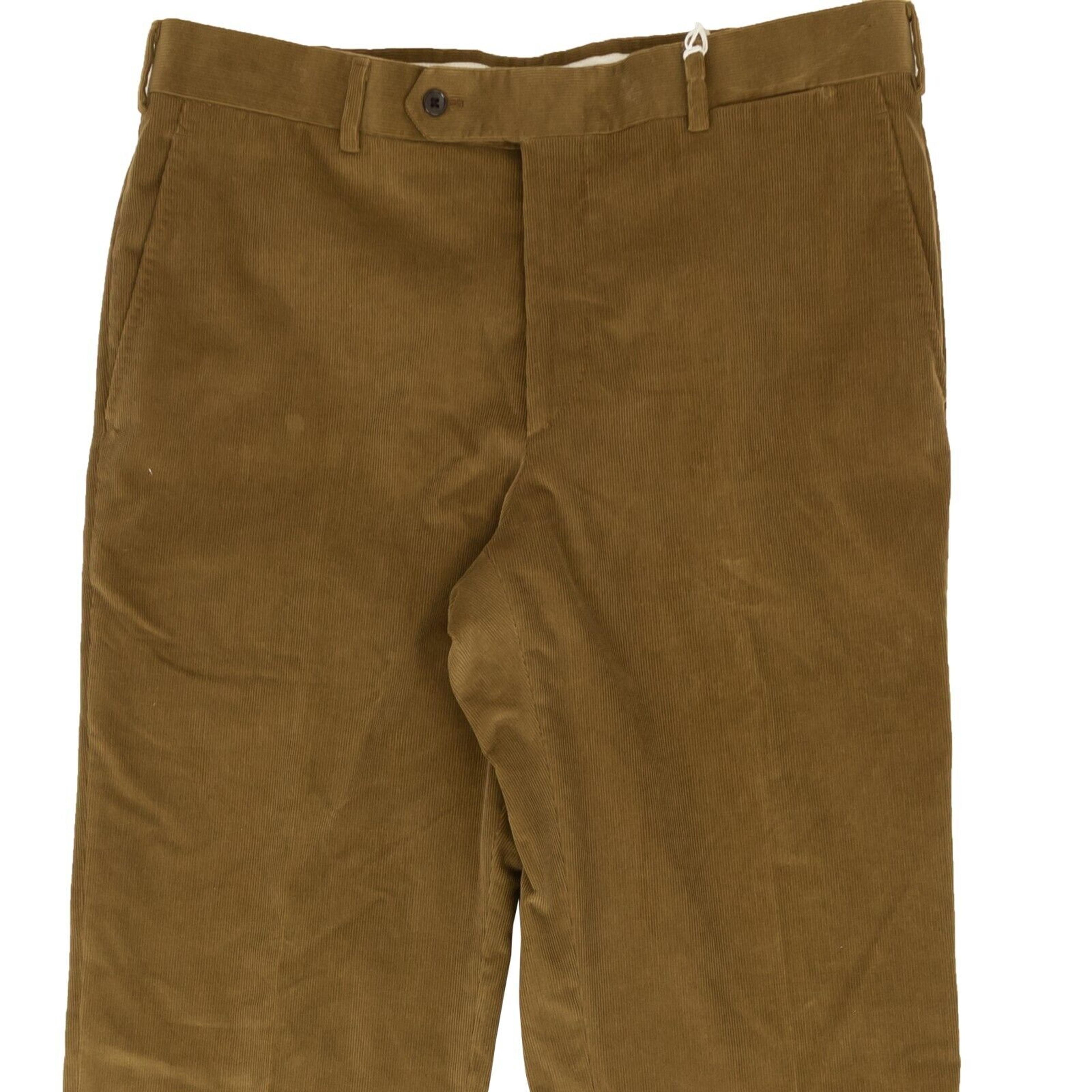 Alternate View 2 of Brown Cotton Blend Corduroy Casual Pants