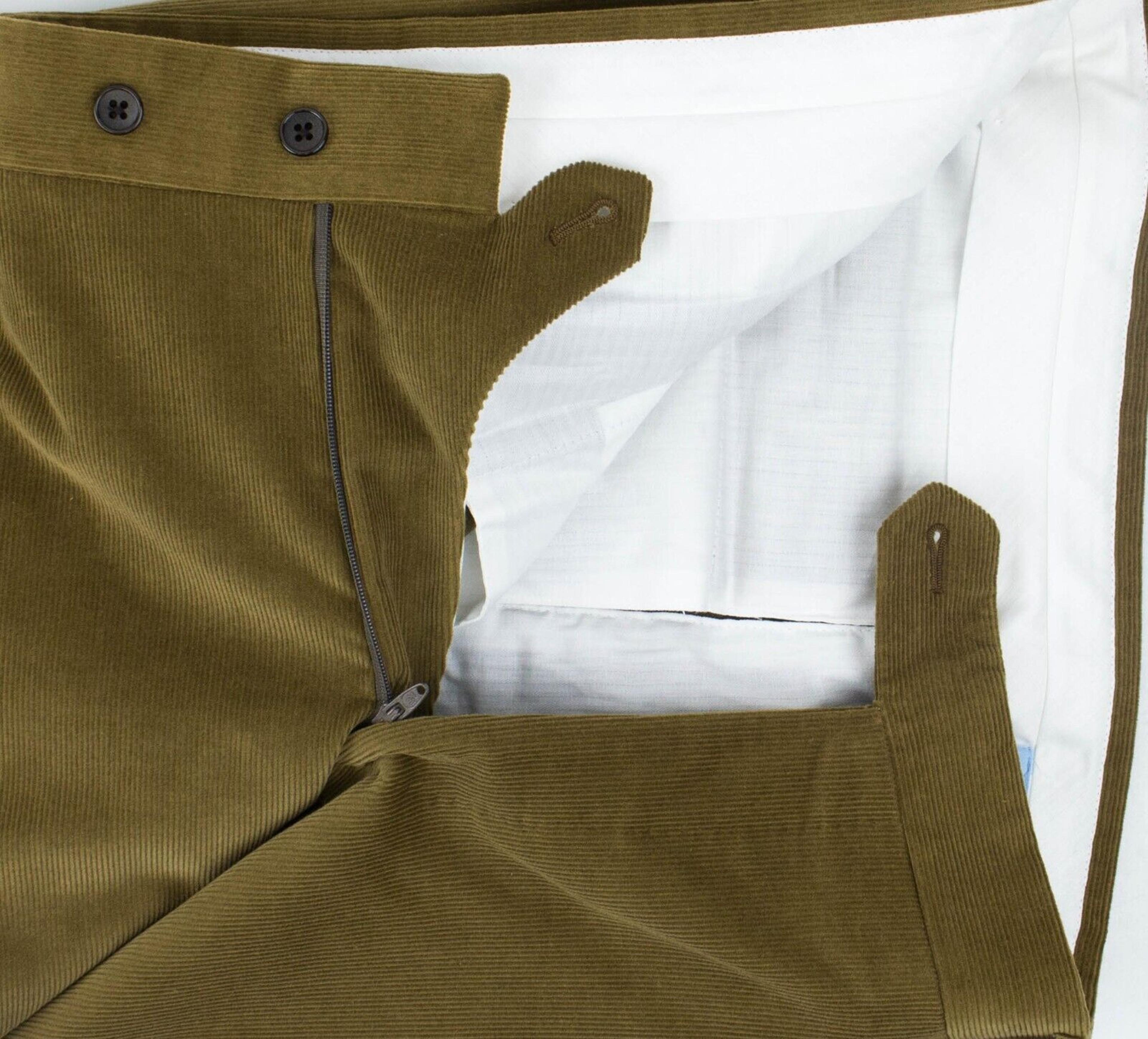 Alternate View 6 of Brown Cotton Blend Corduroy Casual Pants