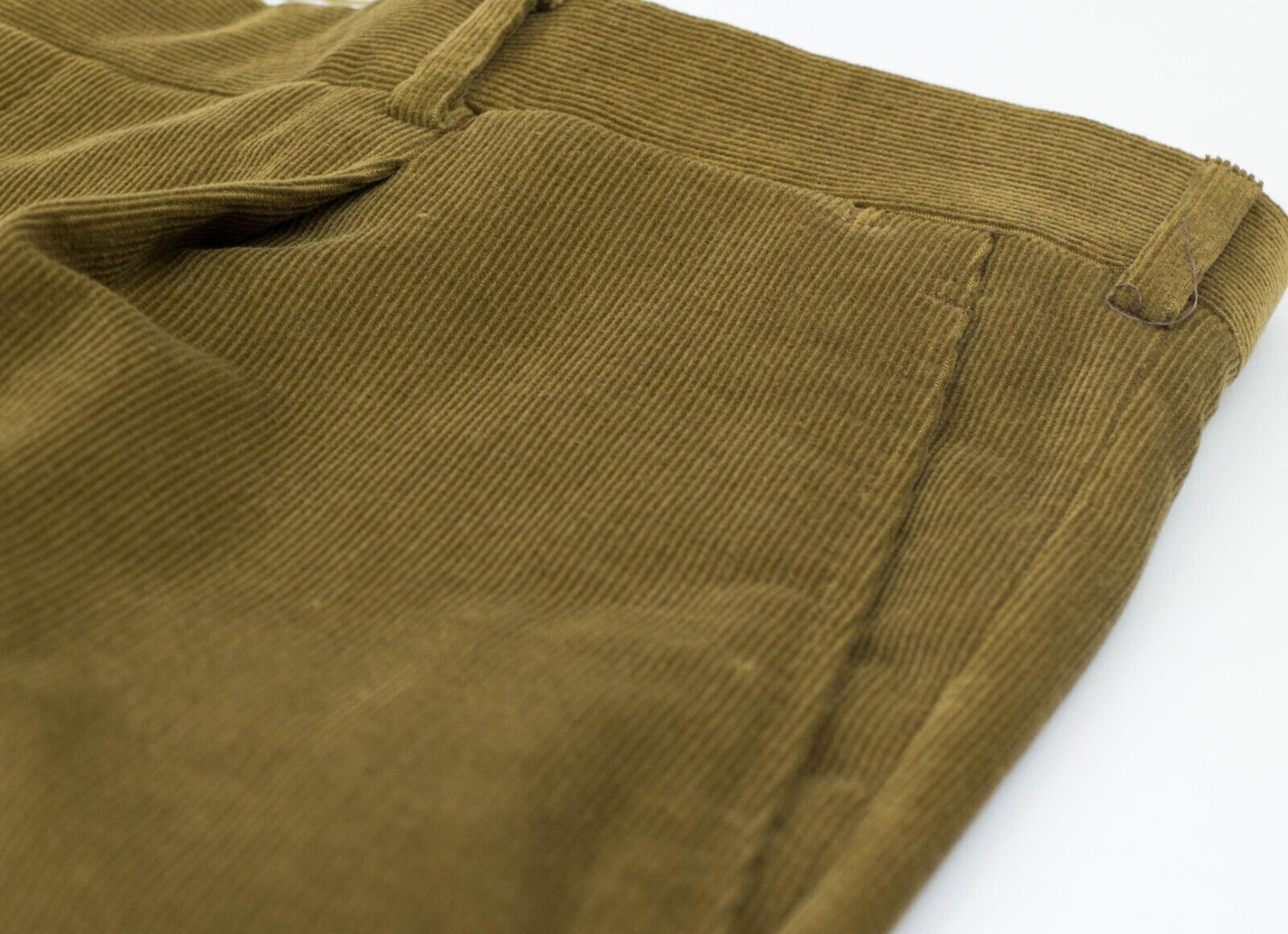 Alternate View 8 of Brown Cotton Blend Corduroy Casual Pants