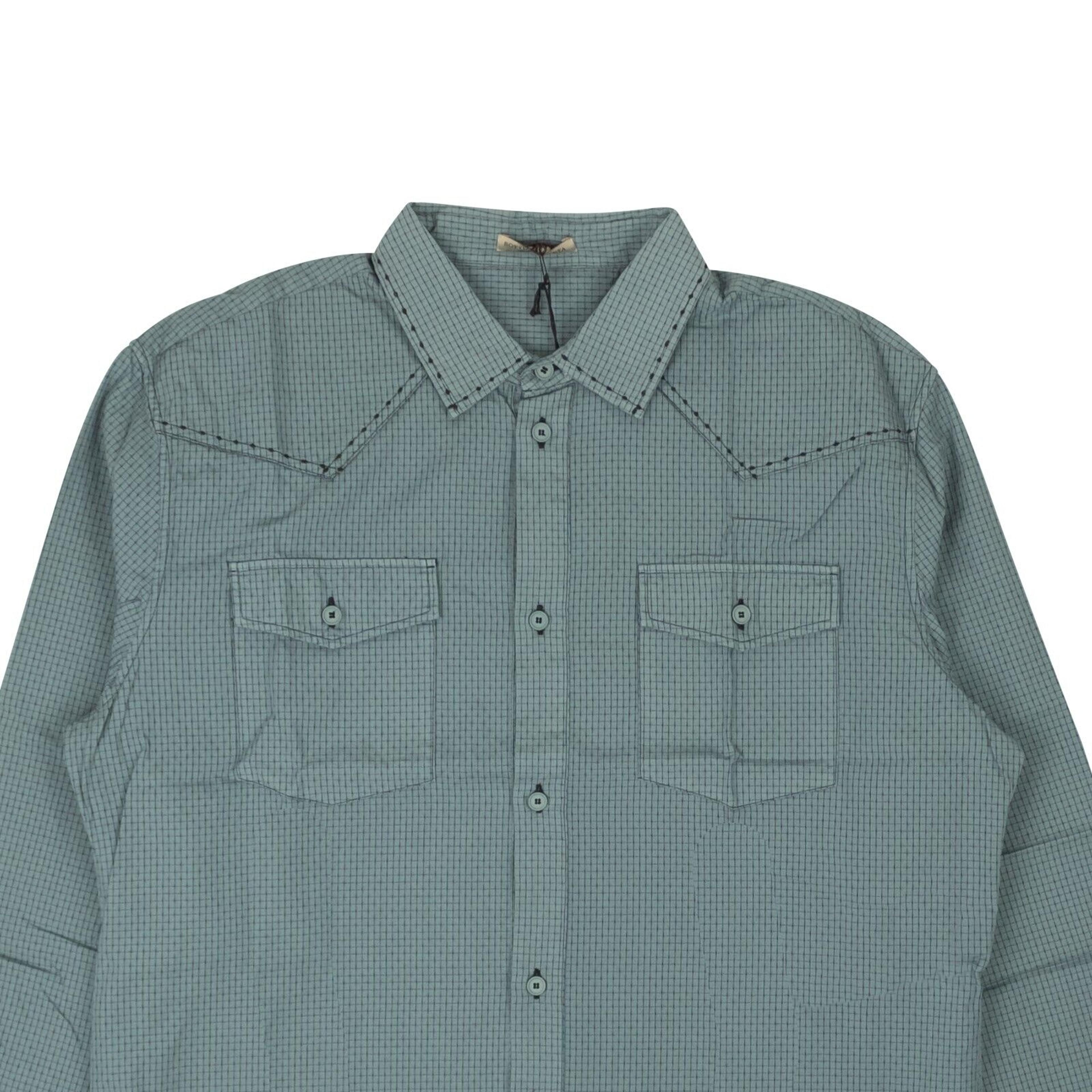 Alternate View 1 of Tweedia Blue Overdyed Cotton Textured Shirt