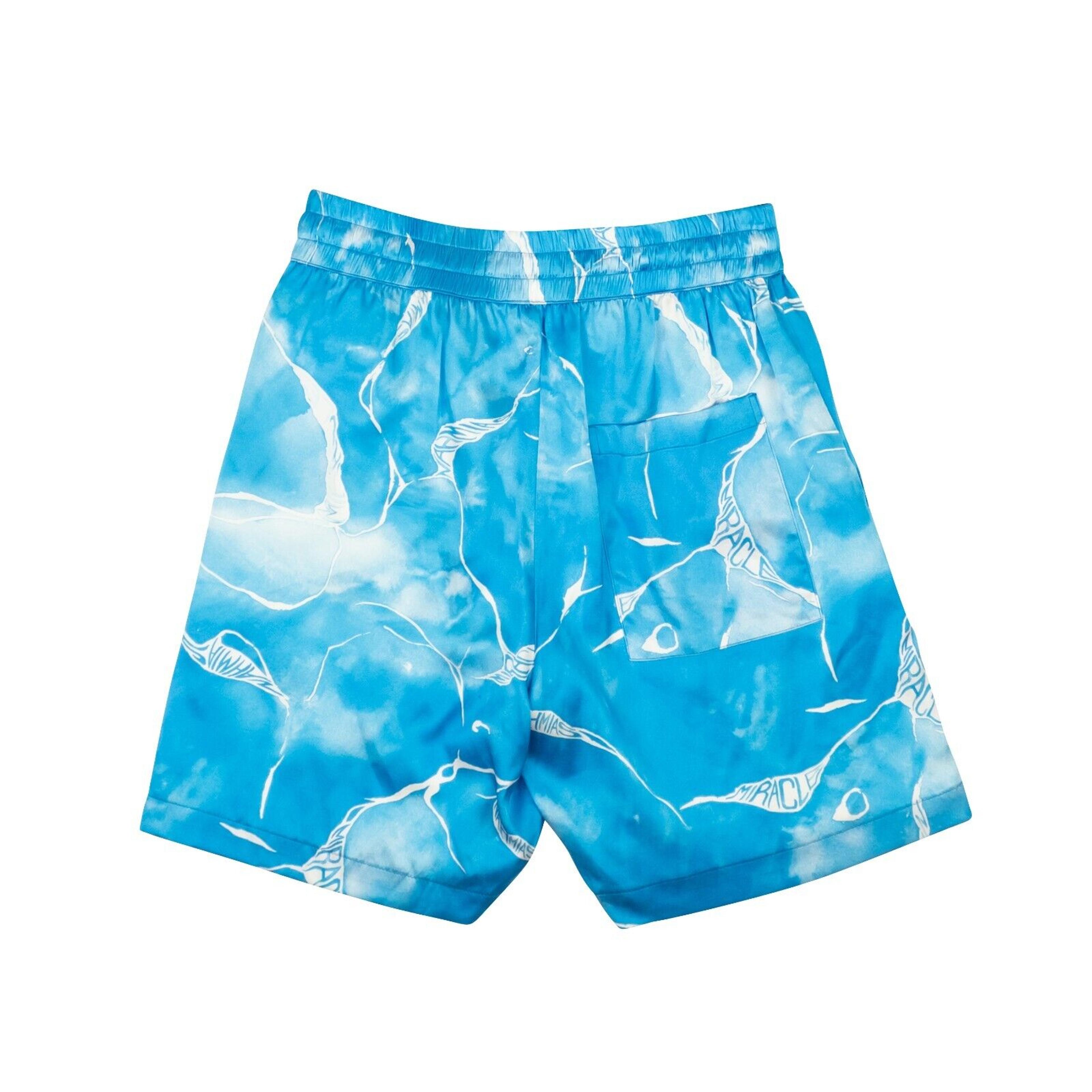 Alternate View 2 of Blue Silk Tie Dye Printed Shorts