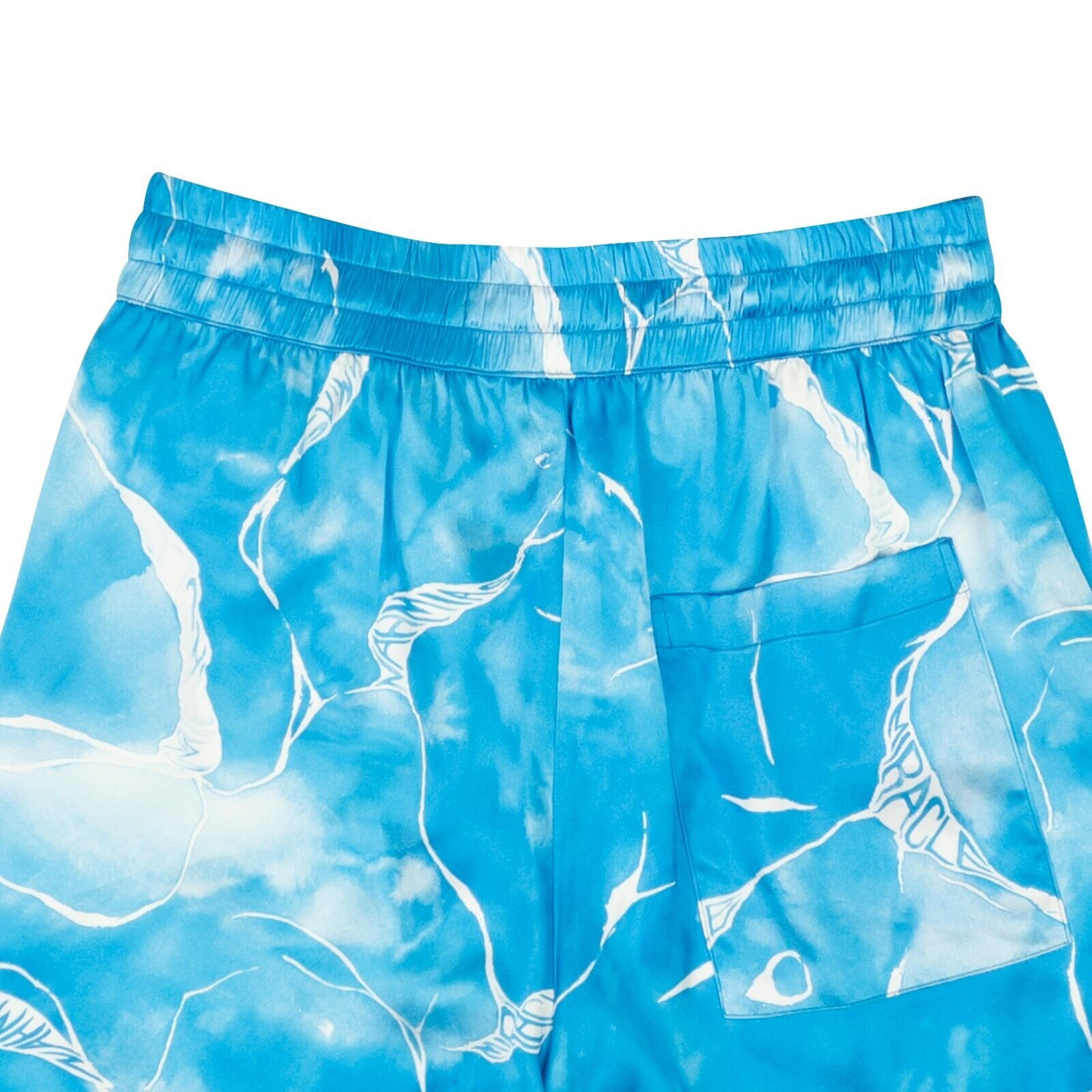 Alternate View 3 of Blue Silk Tie Dye Printed Shorts