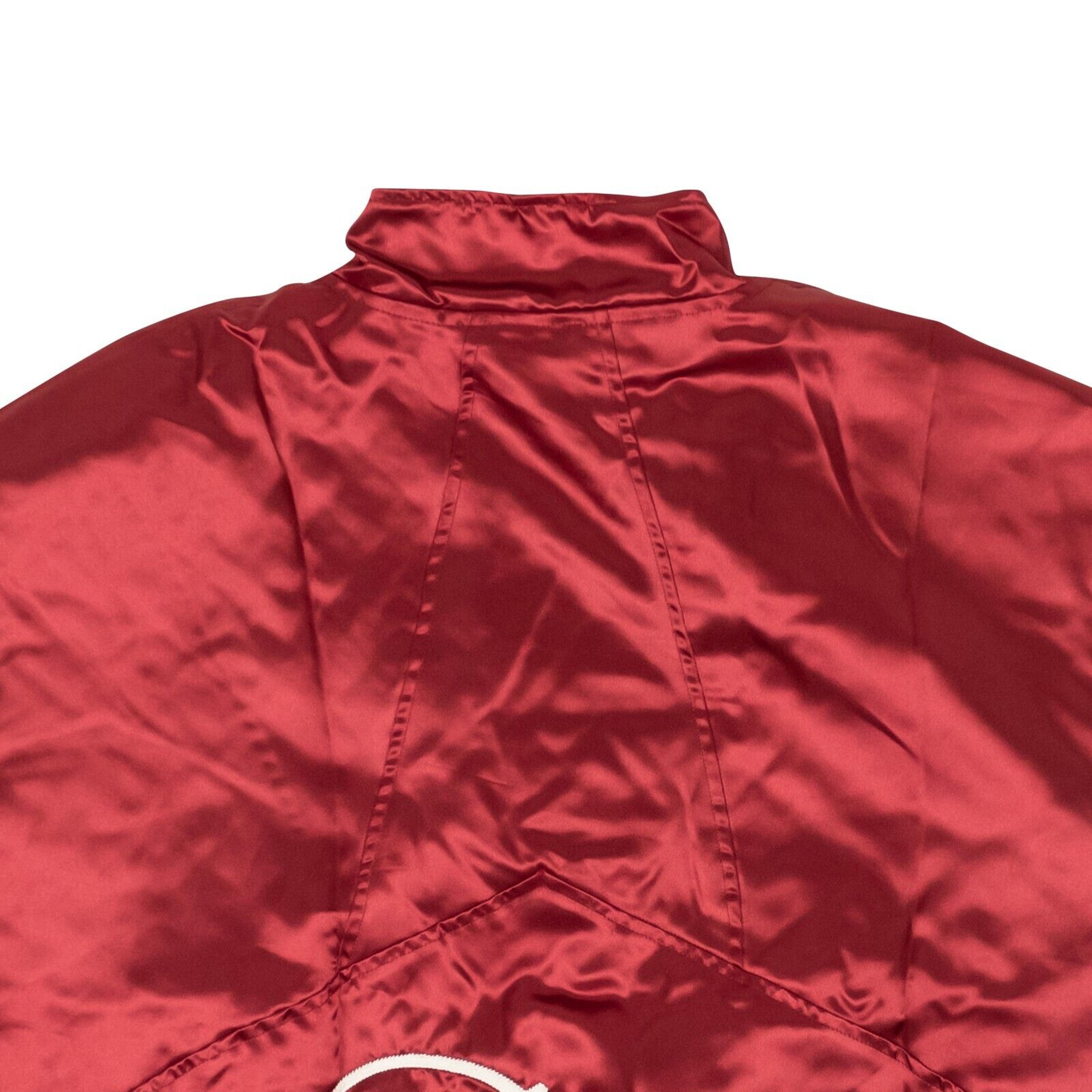 Alternate View 3 of Maroon Embroidered Logo Varsity Pullover Jacket