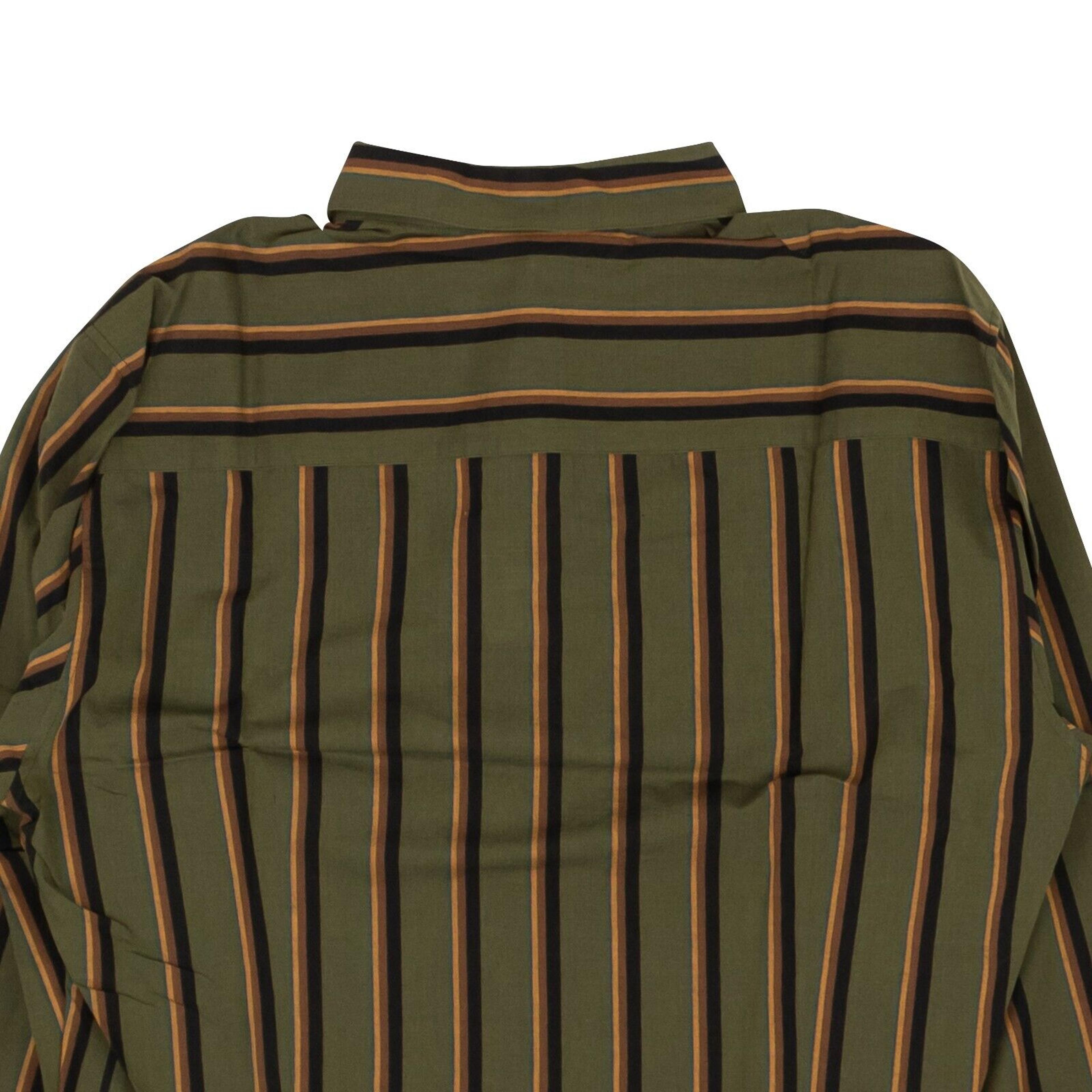 Alternate View 3 of Olive Green Striped Button Down Blouse