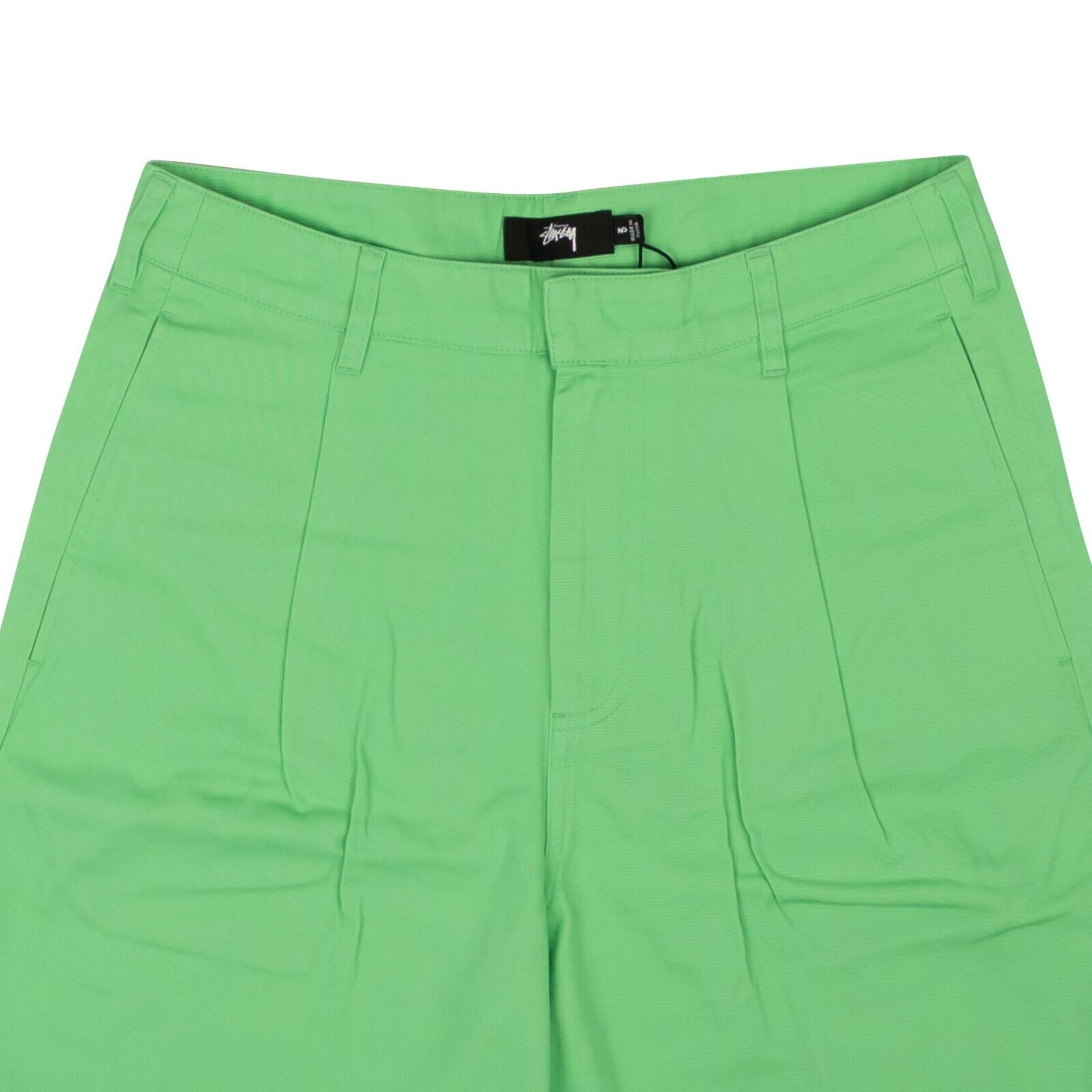 Alternate View 1 of Green Cotton Lee Baggy High Rise Shorts