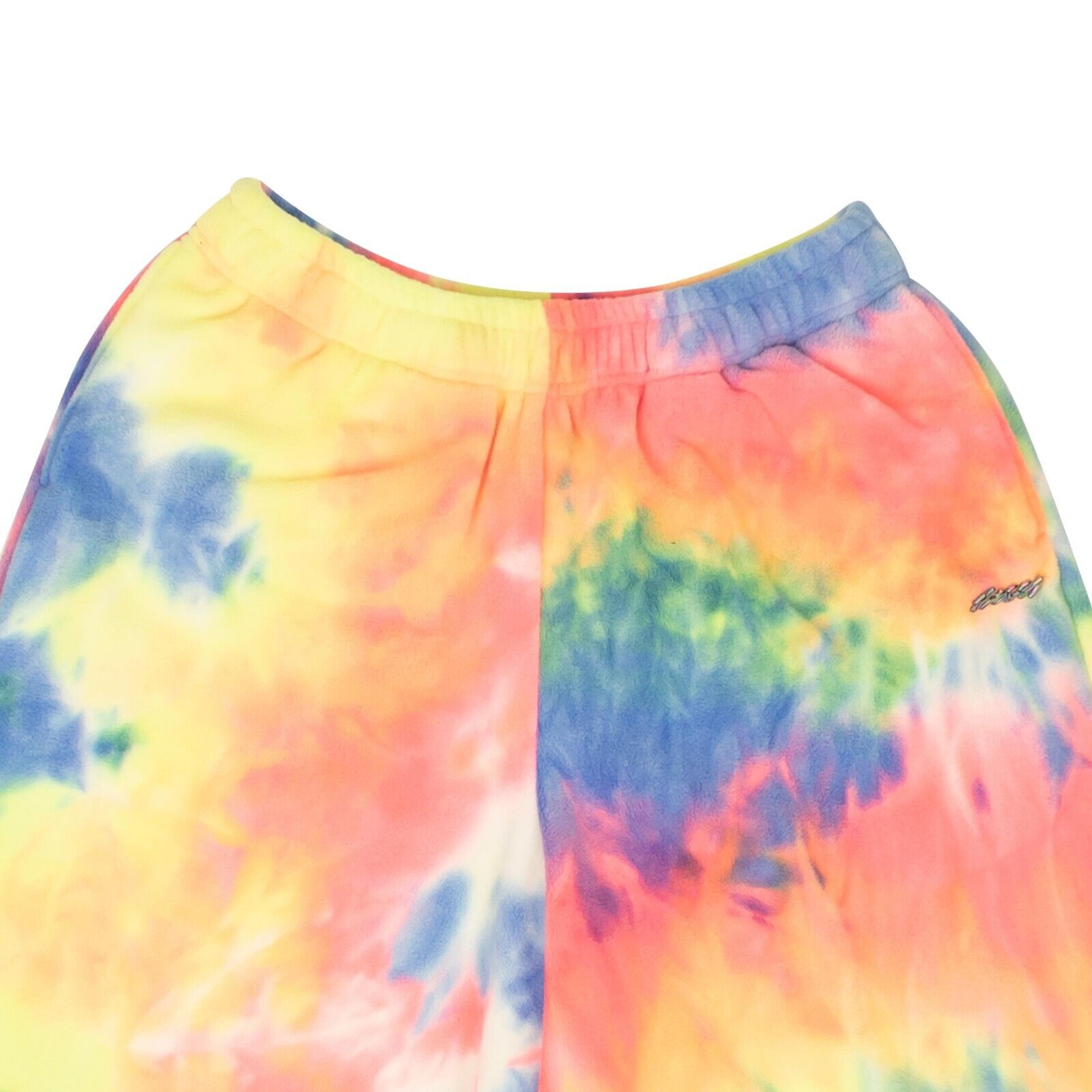 Alternate View 1 of Multicolor Tie Dye Polyester Fleece Shorts