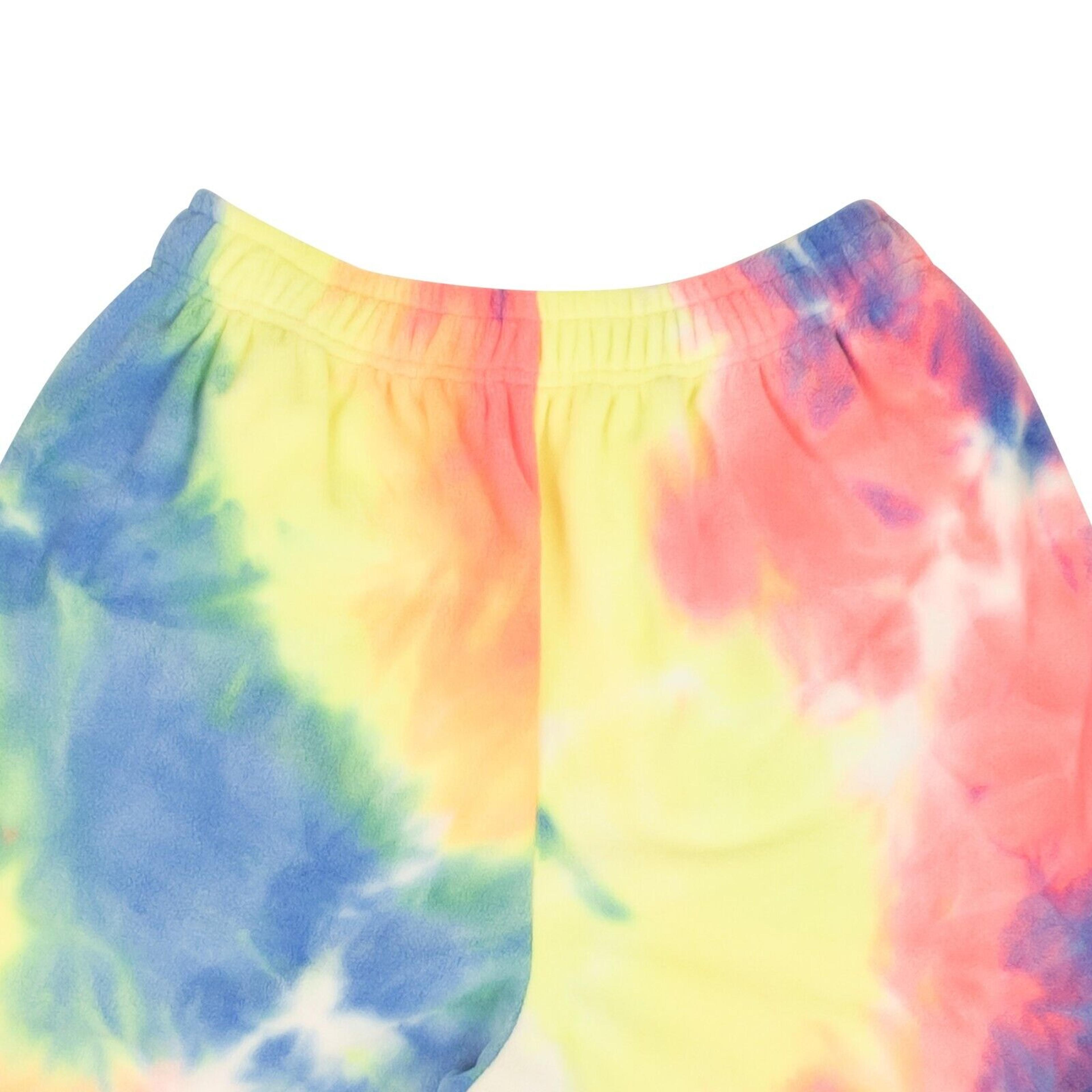 Alternate View 3 of Multicolor Tie Dye Polyester Fleece Shorts