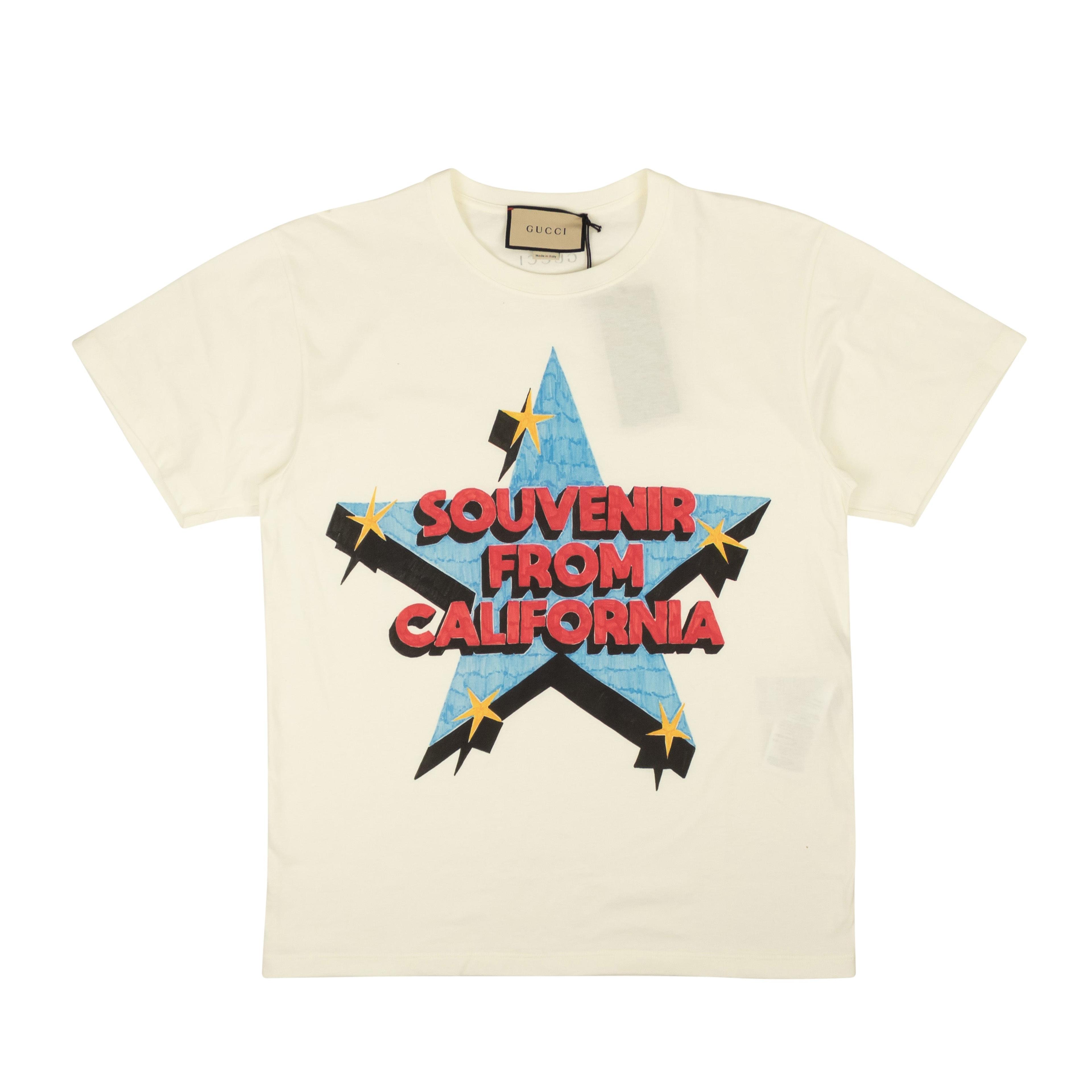 Ivory Cotton Souvenir From California Graphic T-Shirt