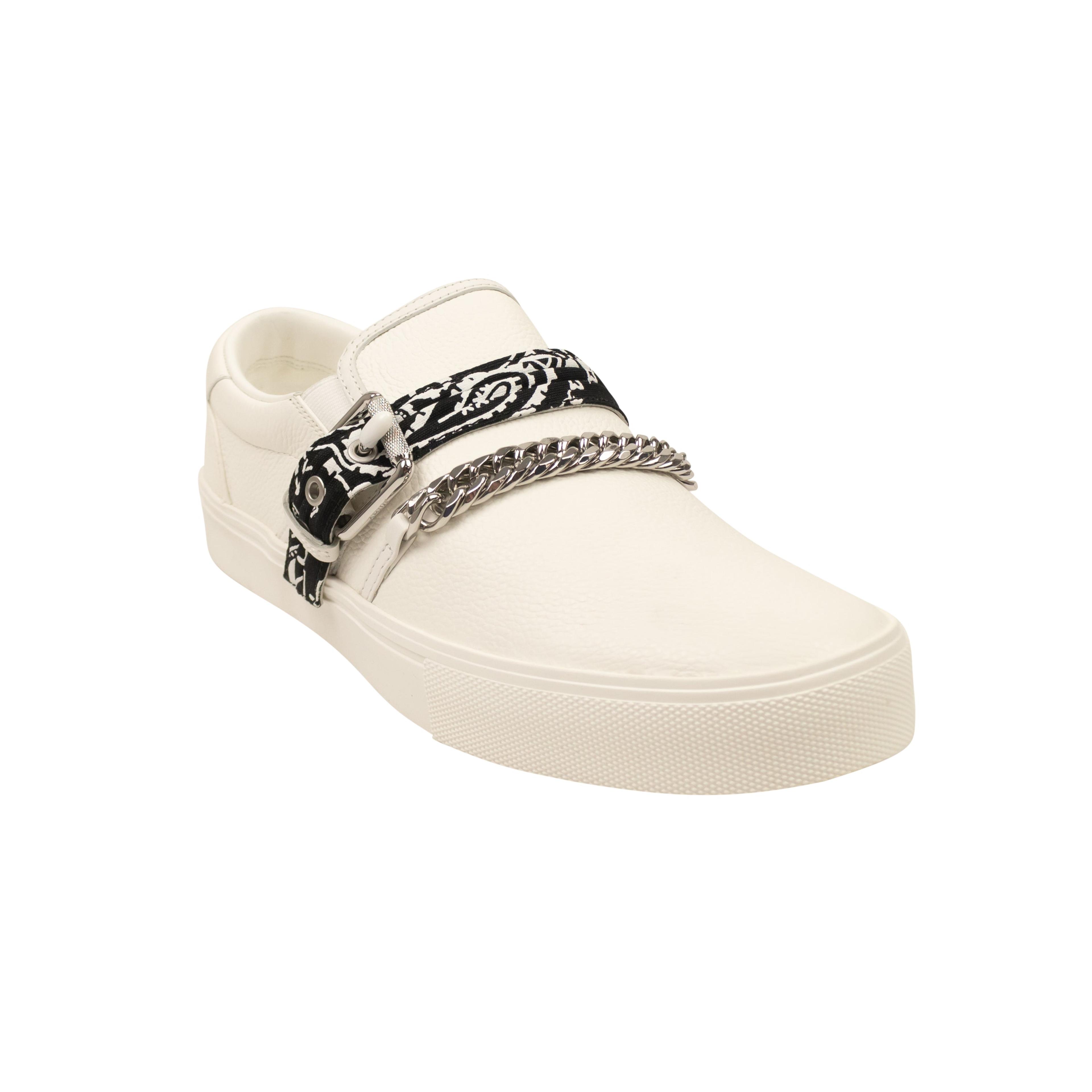 Alternate View 1 of Amiri Bandana Chain Slip On Sneakers - White